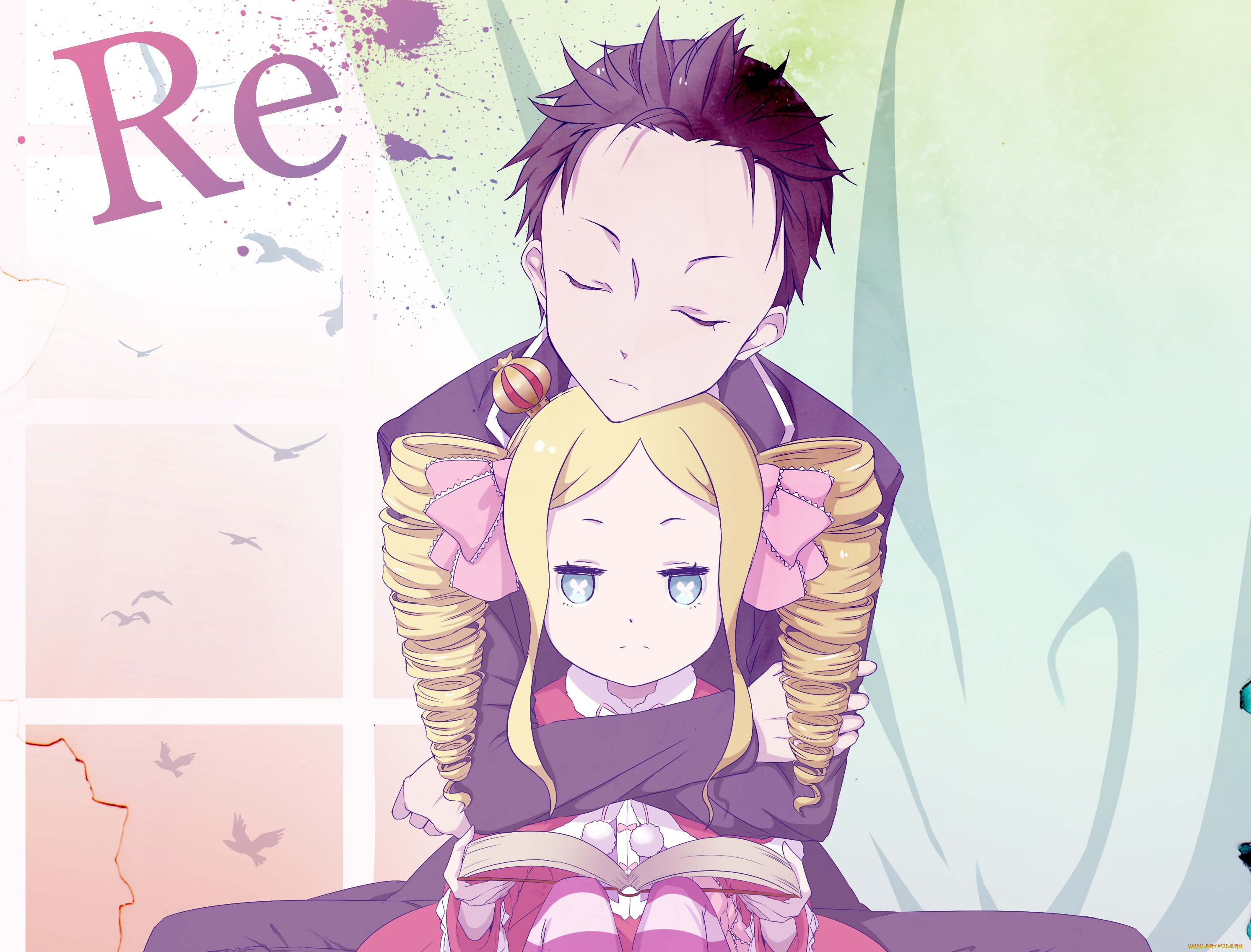 аниме, re, , zero, kara, hajimeru, isekai, seikatsu, обнимашки