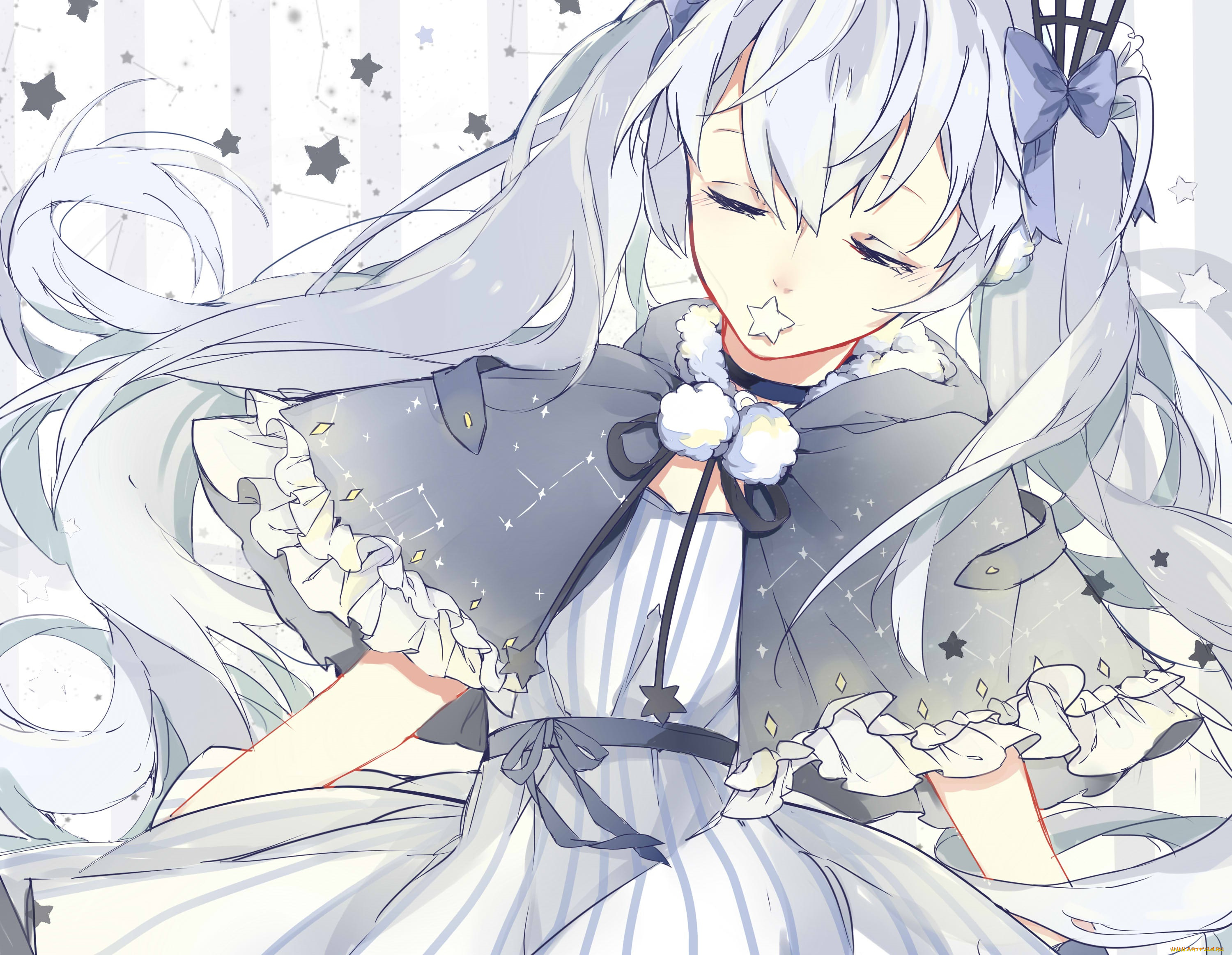 аниме, vocaloid, девушка