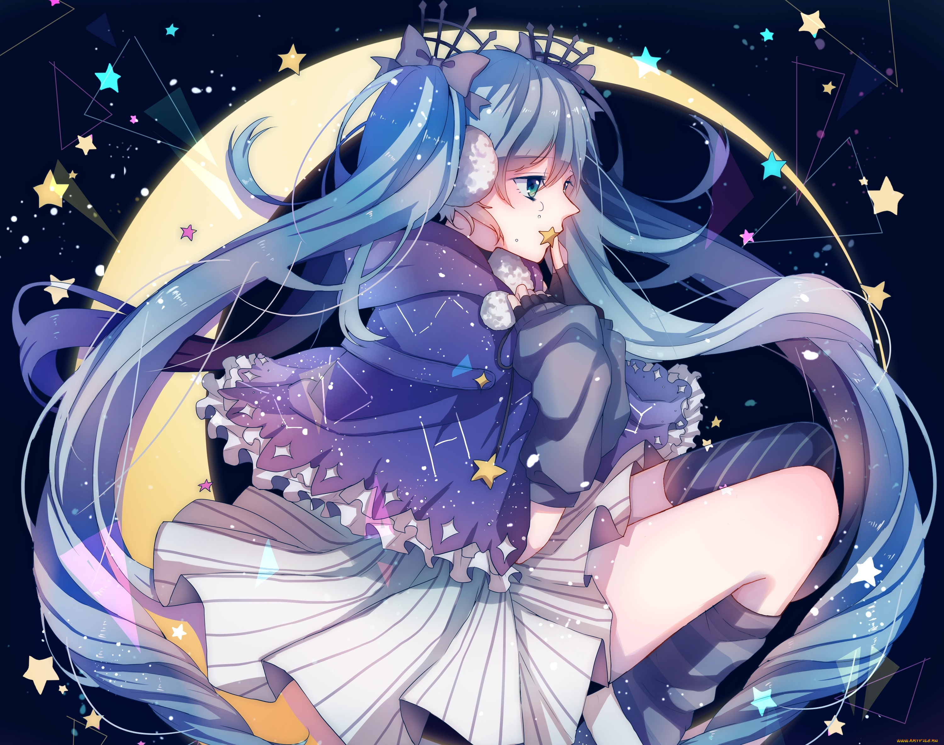 аниме, vocaloid, девушка