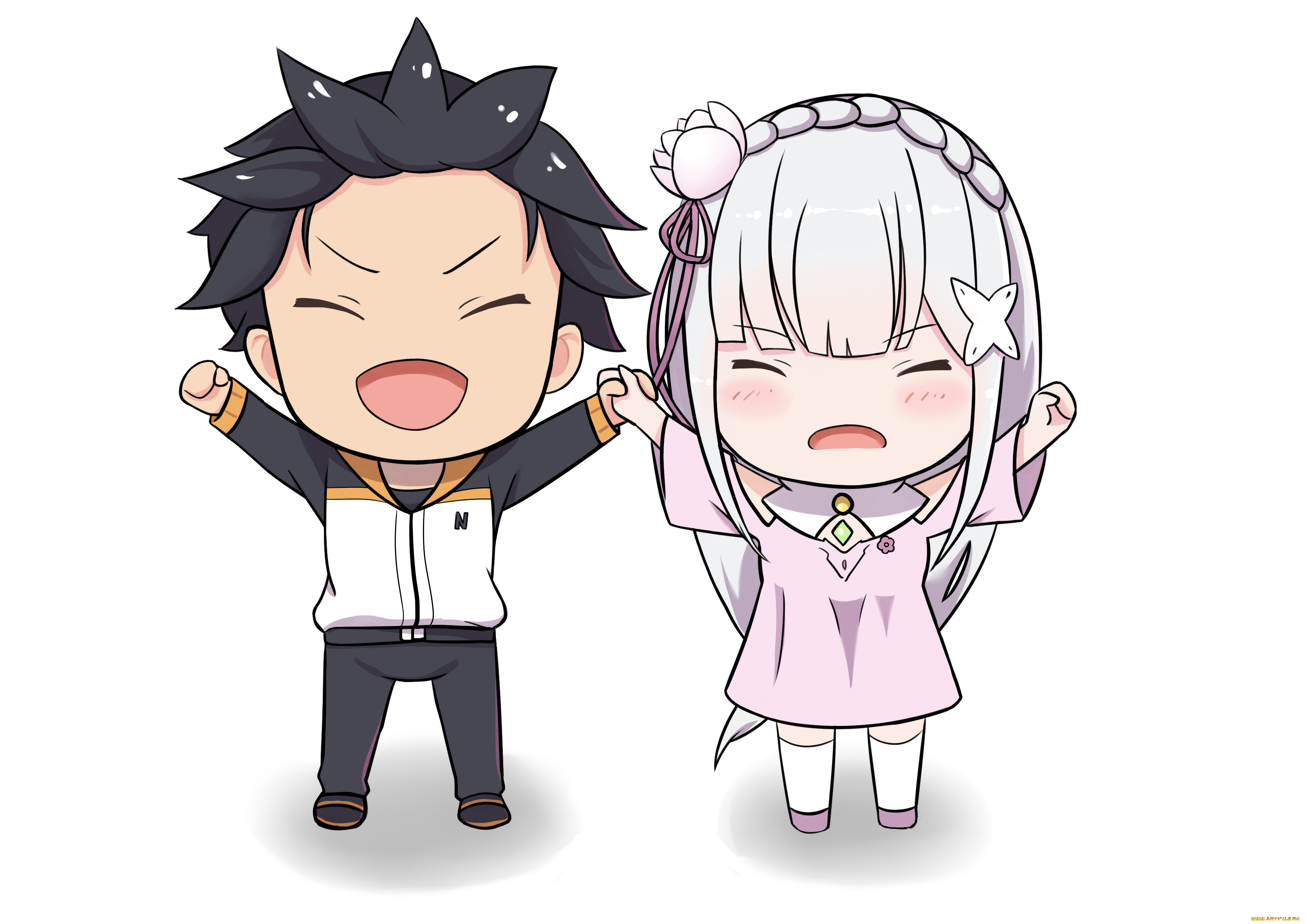 аниме, re, , zero, kara, hajimeru, isekai, seikatsu, эмилия, субару