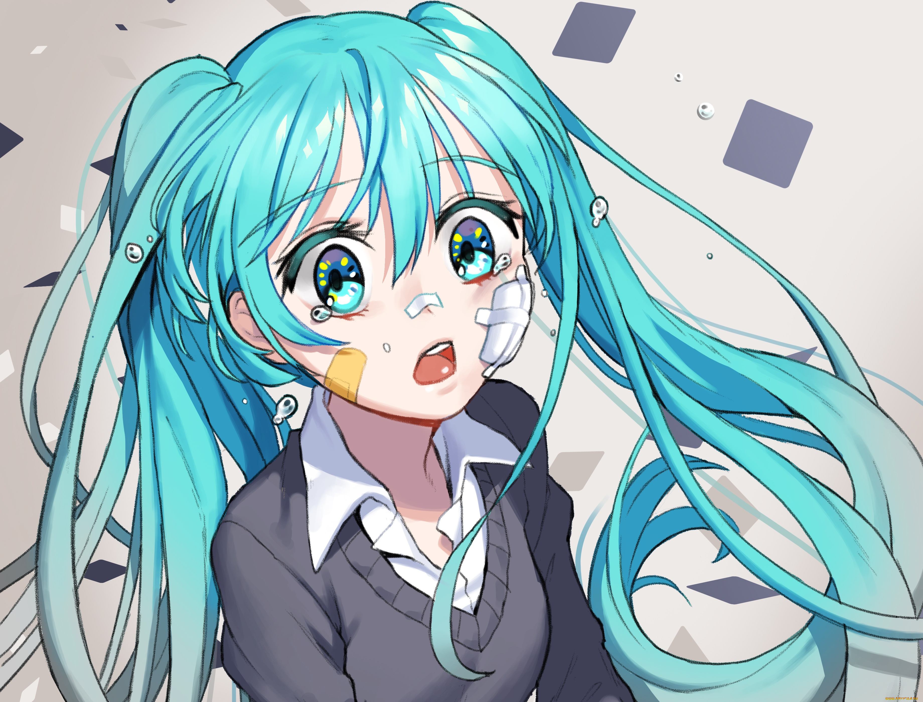 аниме, vocaloid, девушка