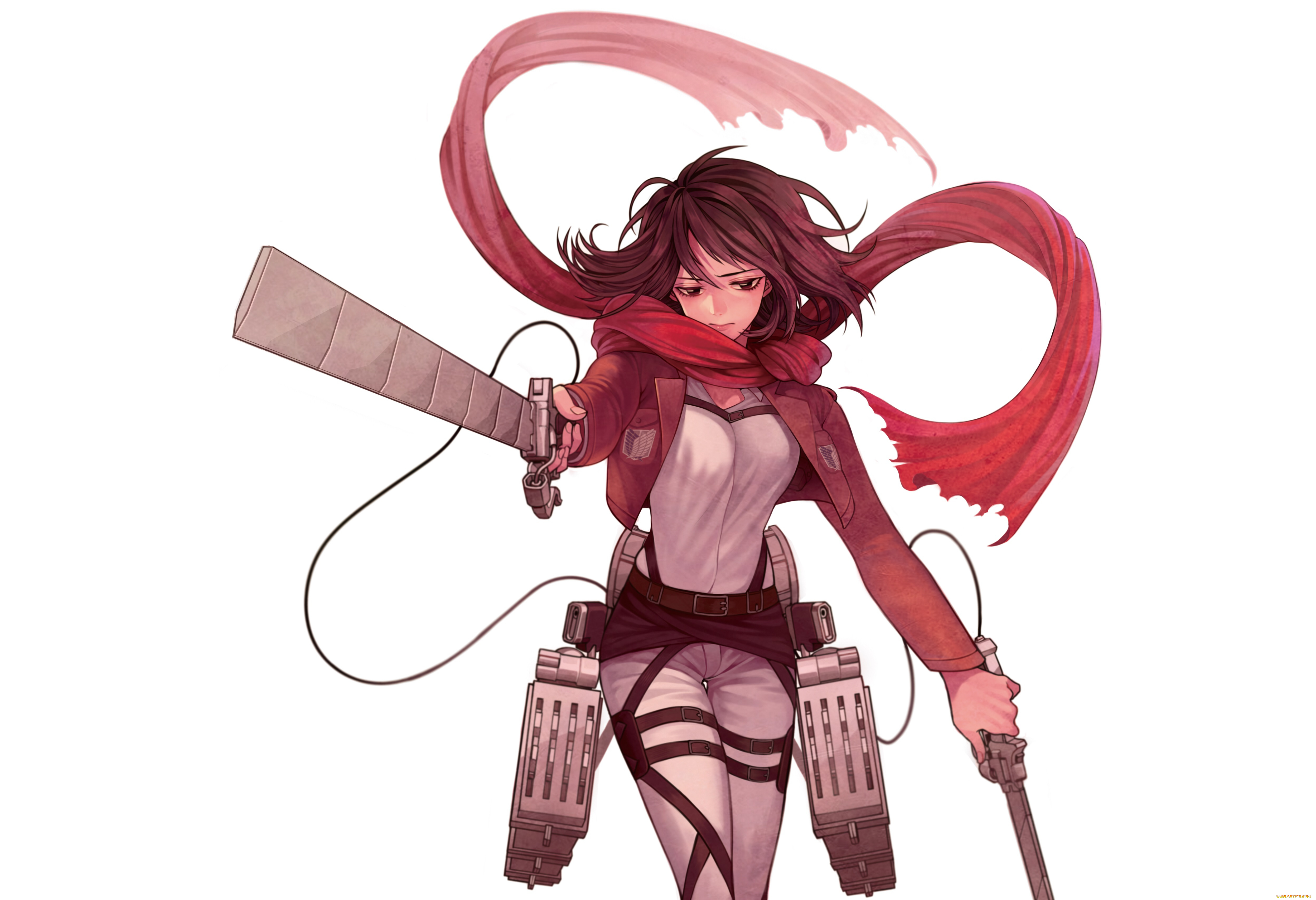 аниме, shingeki, no, kyojin, микаса