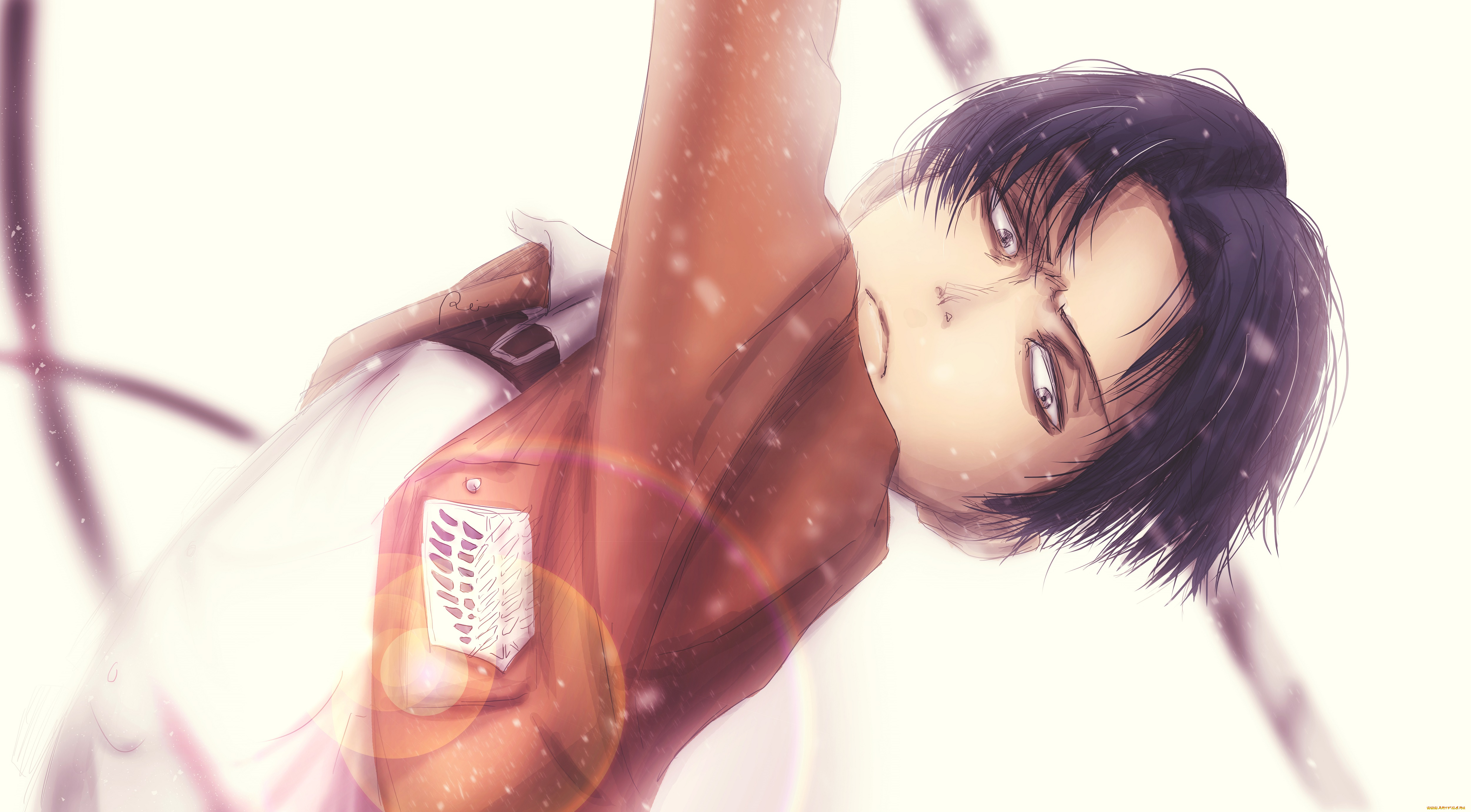 аниме, shingeki, no, kyojin, леви