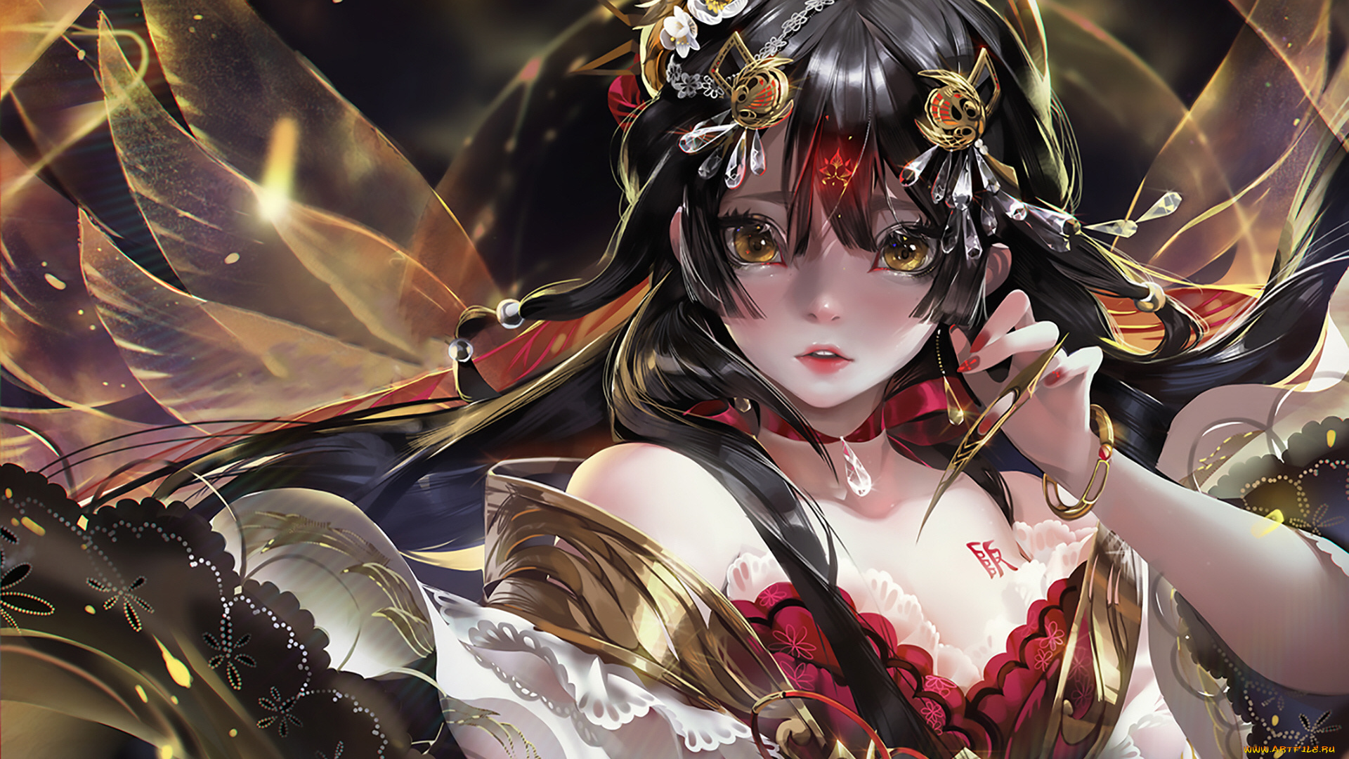 аниме, ангелы, , демоны, девушка