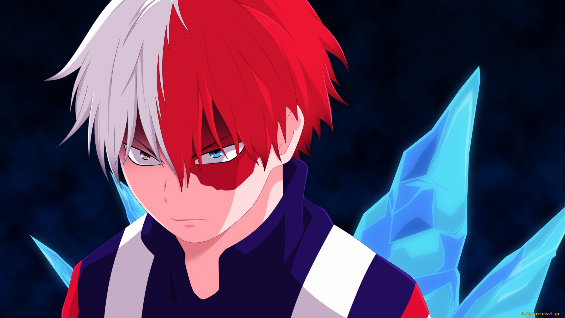 аниме, boku, no, hero, academia, тодороки