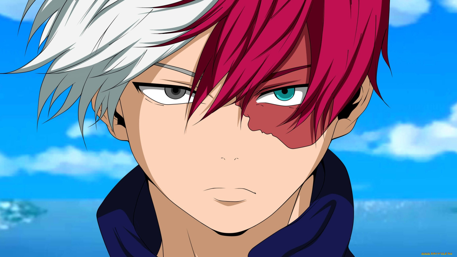 аниме, boku, no, hero, academia, тодороки, шото