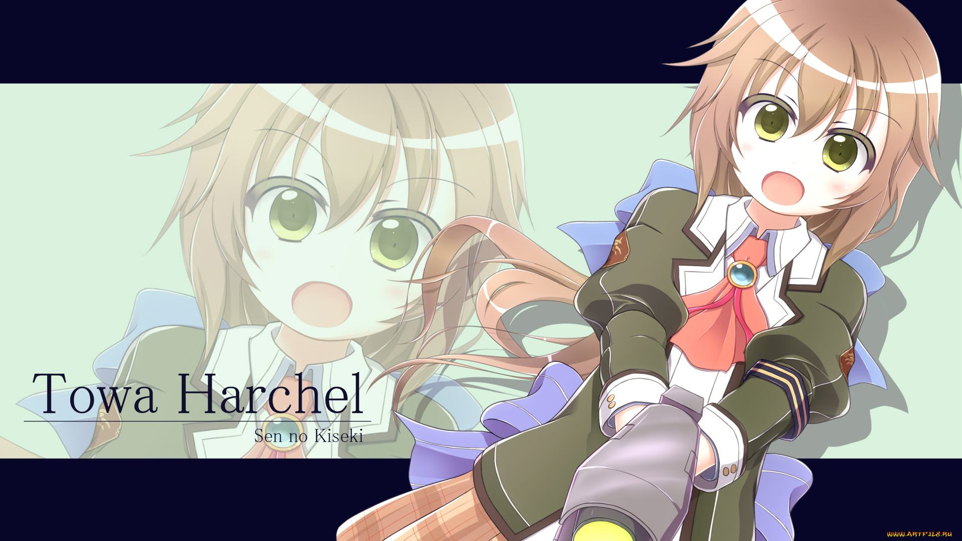 аниме, eiyuu, densetsu, , sora, no, kiseki, девушка, взгляд, фон