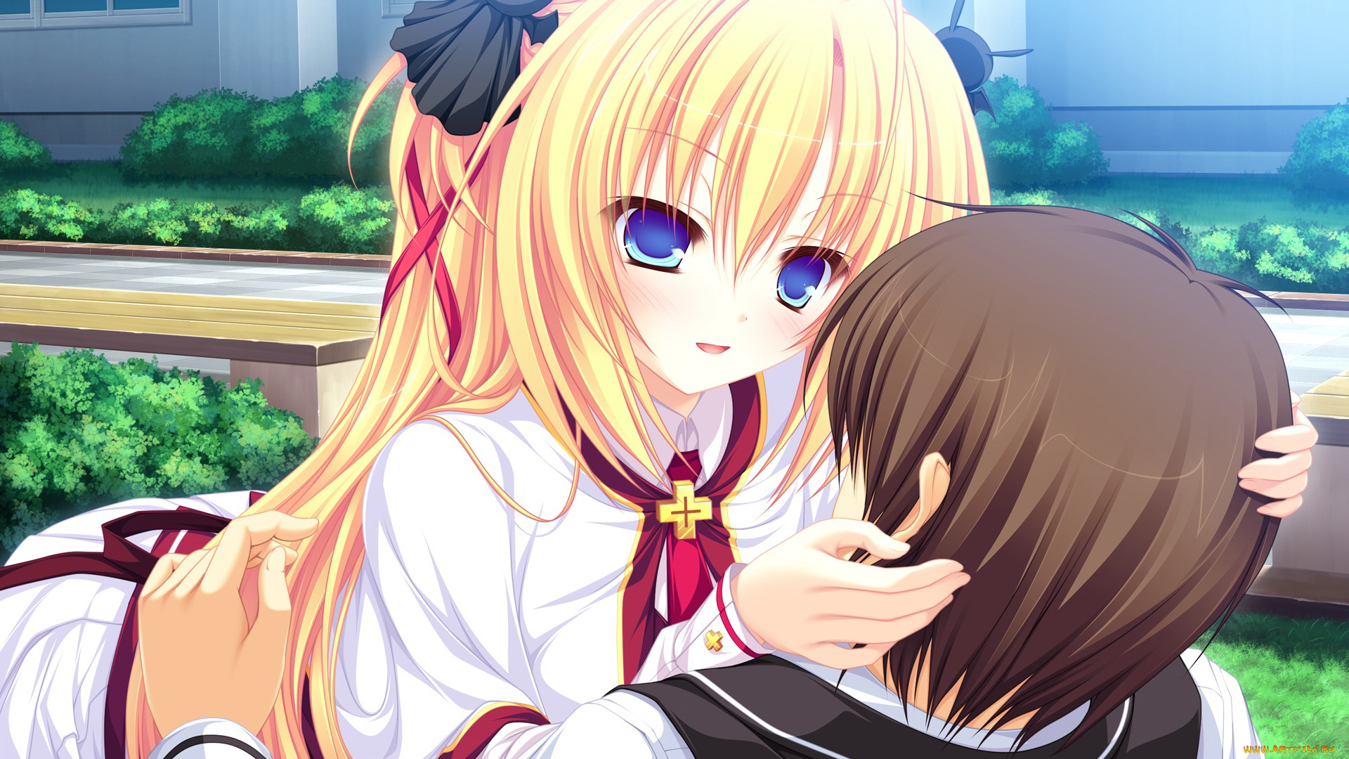 аниме, lunaris, filia, двое