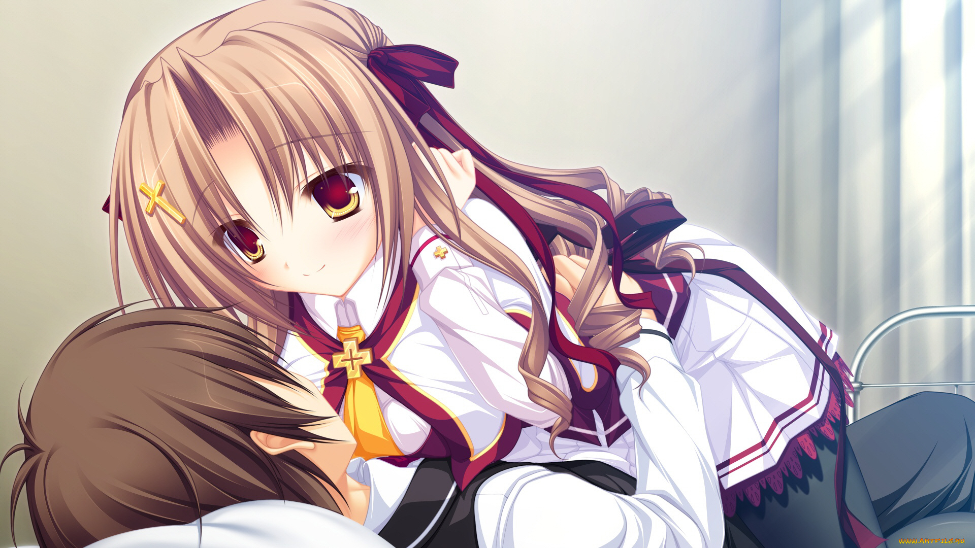 аниме, lunaris, filia, двое