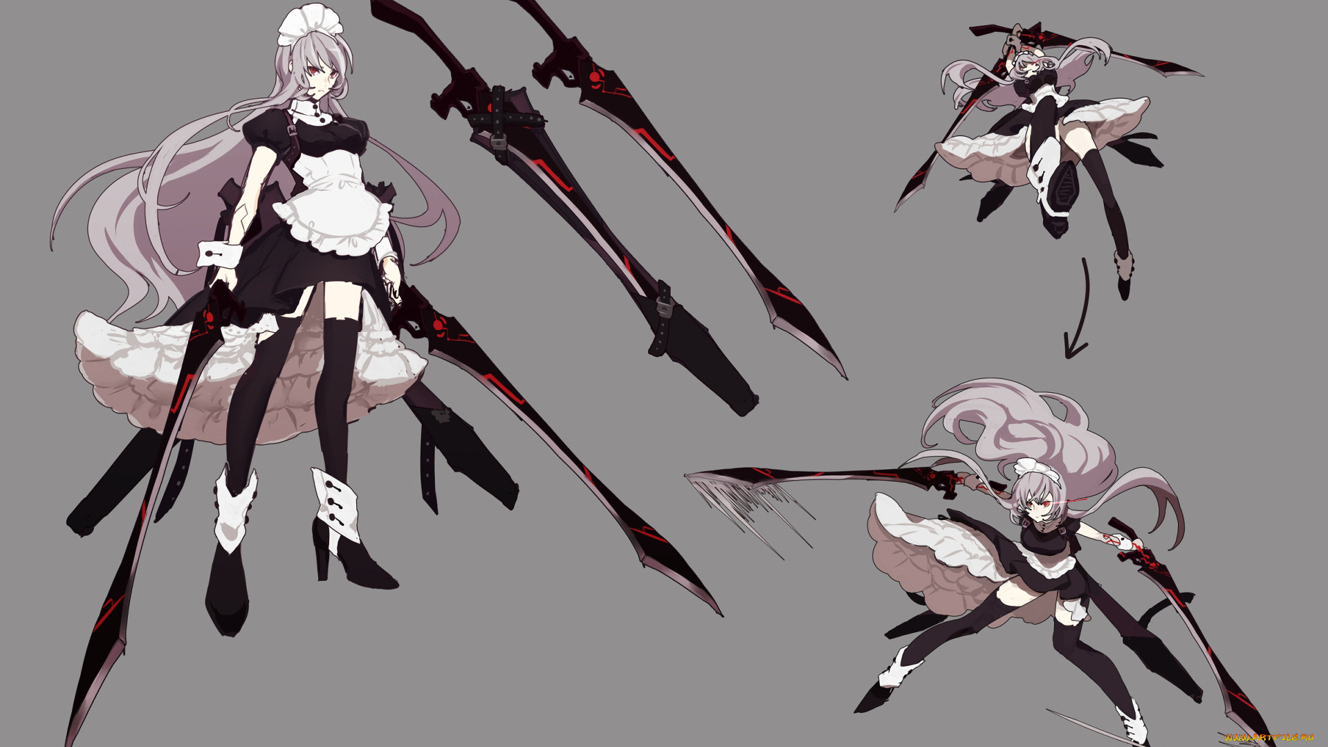 аниме, оружие, , техника, , технологии, девушка