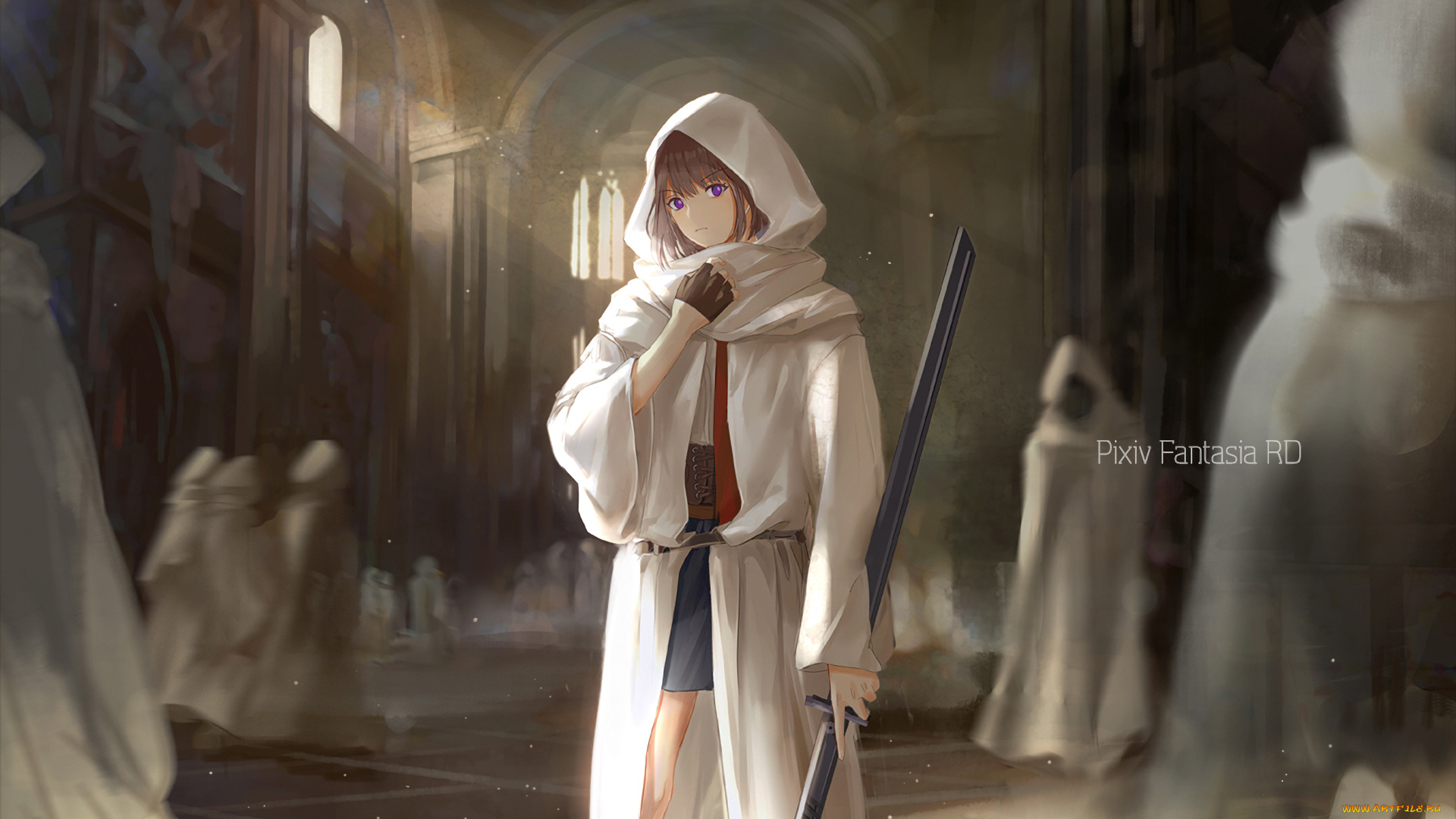 аниме, pixiv, fantasia, девушка