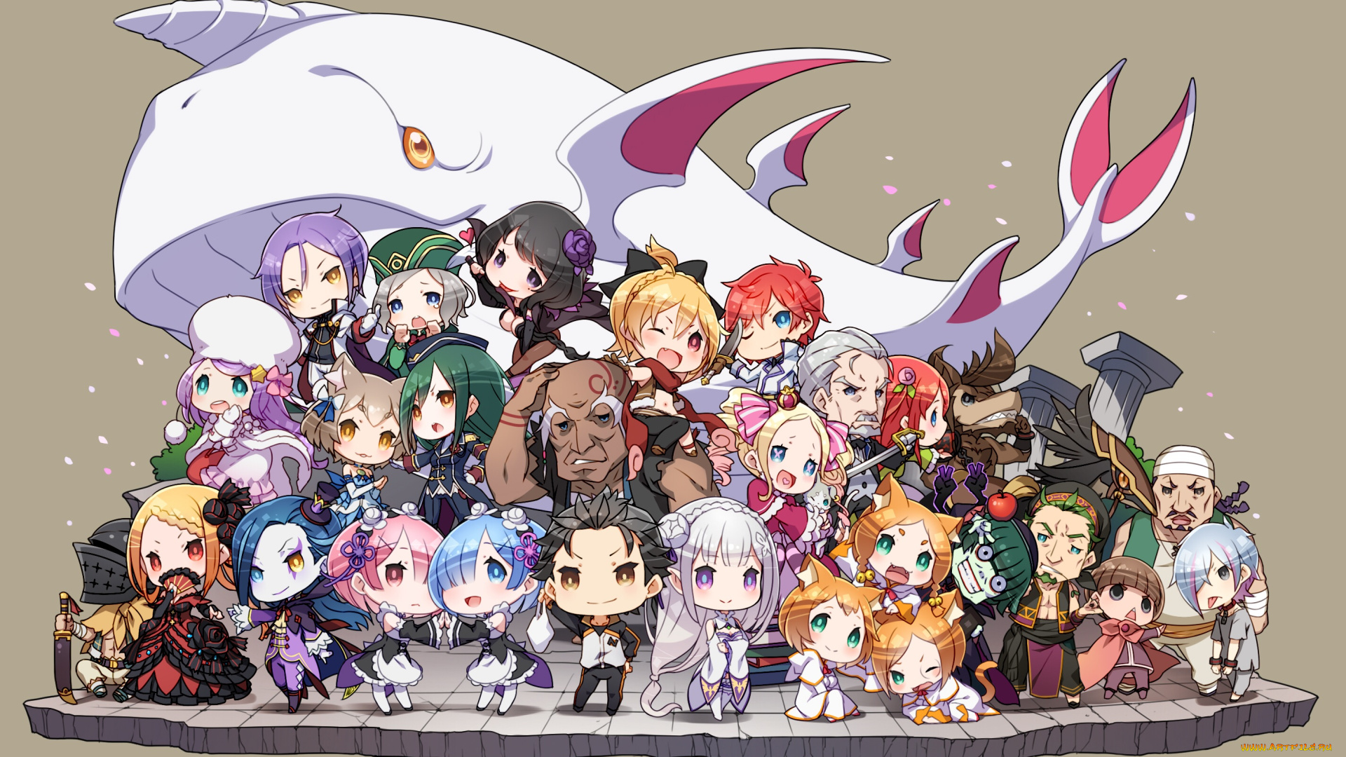аниме, re, , zero, kara, hajimeru, isekai, seikatsu, малыши