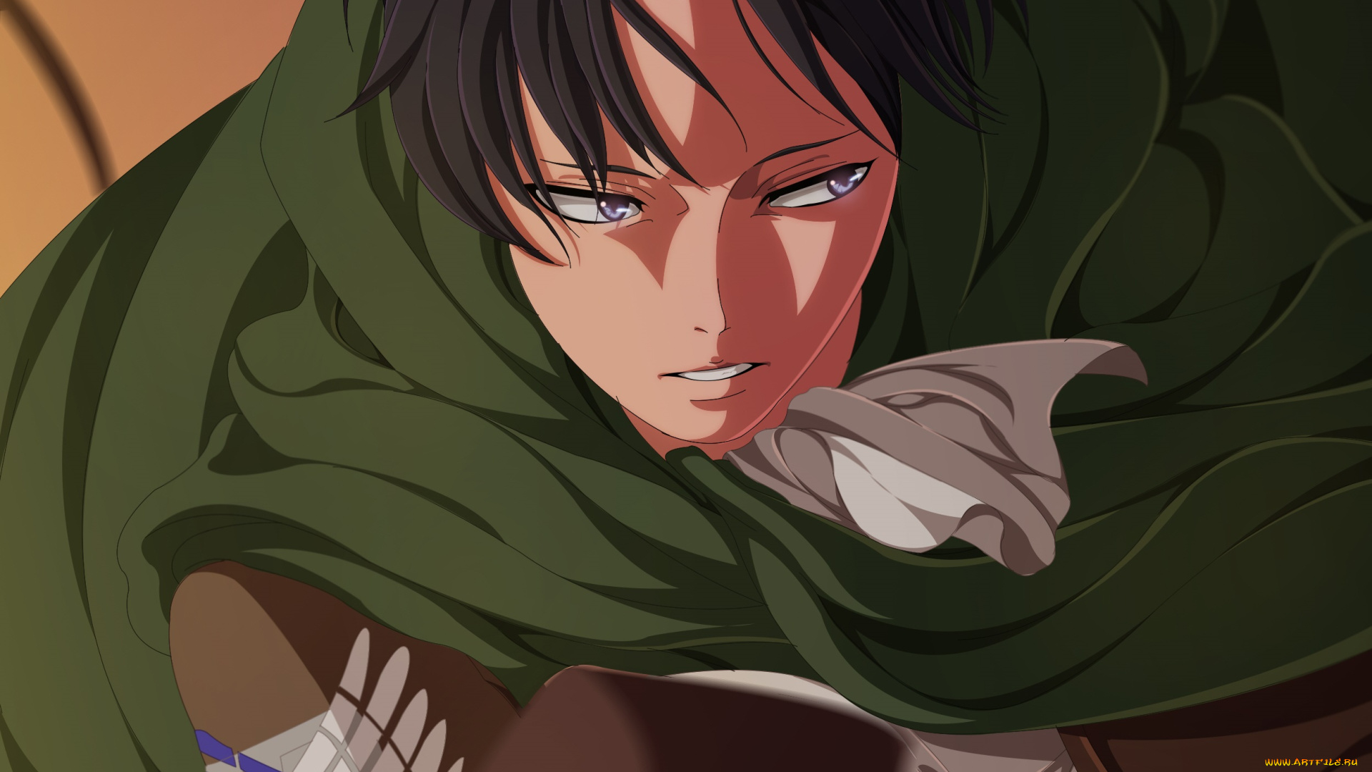 аниме, shingeki, no, kyojin, леви