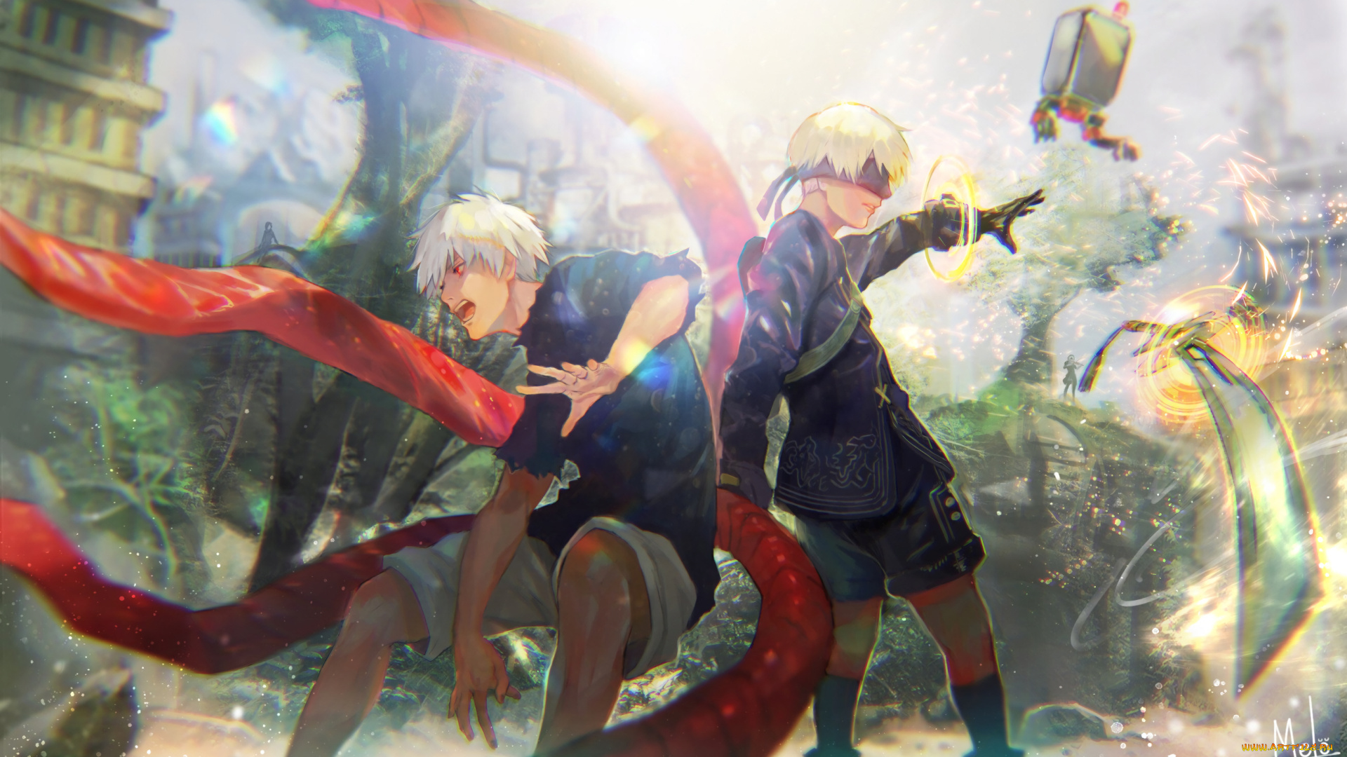 аниме, животные, , существа, парни, разные