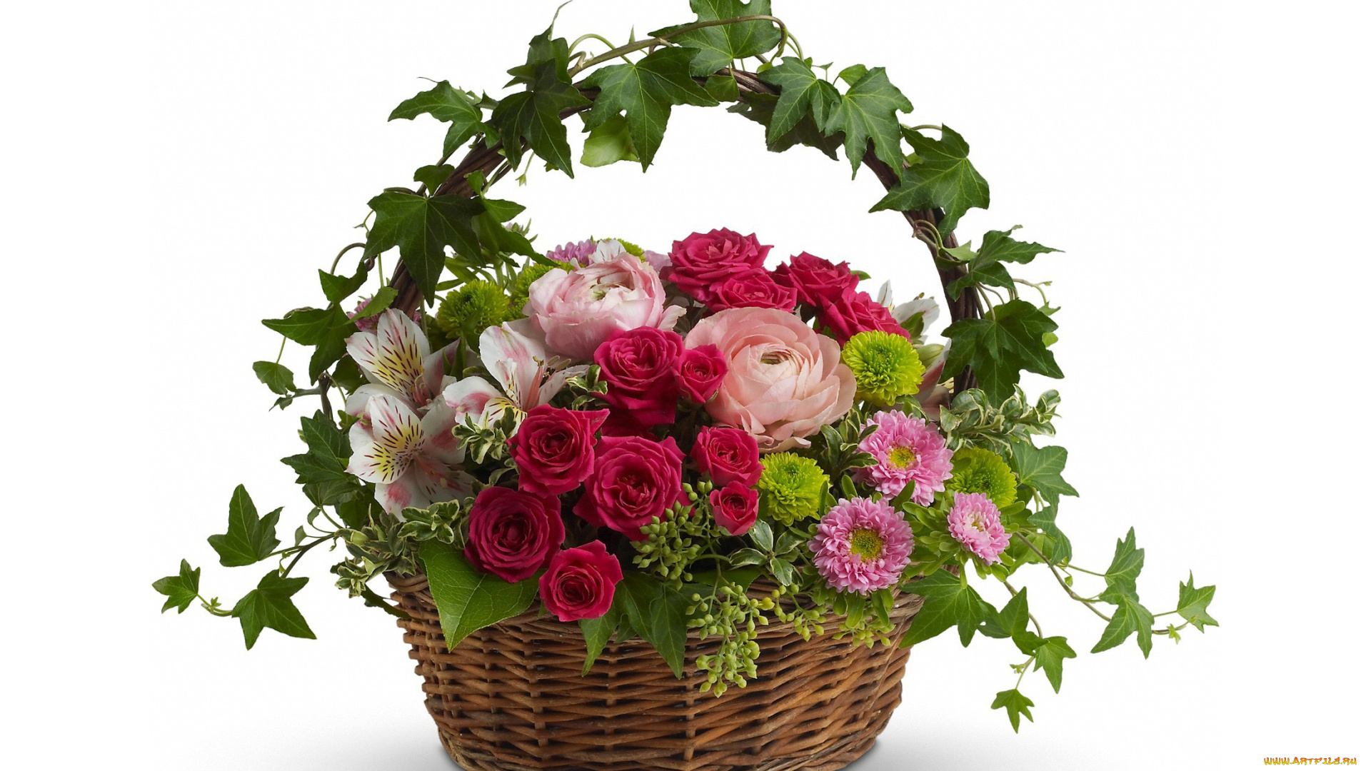 цветы, букеты, , композиции, корзина, фон