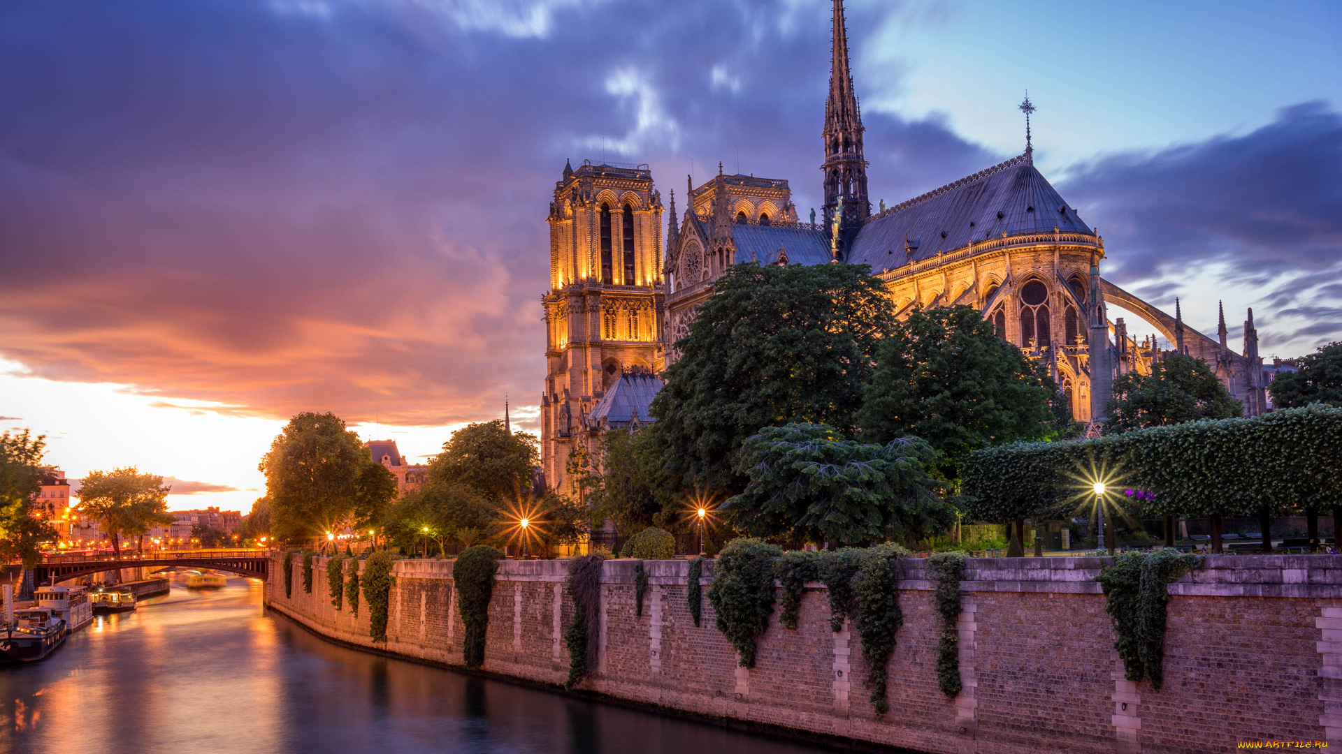 города, париж, , франция, paris, notre, dame