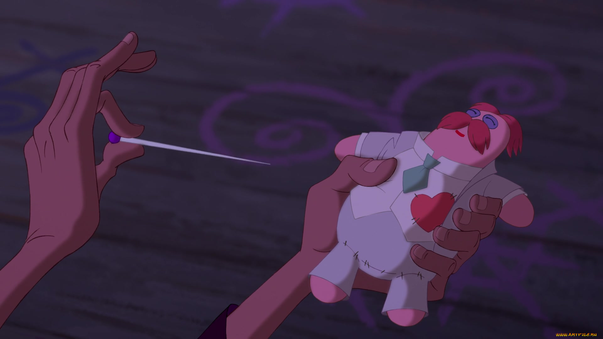 мультфильмы, the, princess, and, the, frog, кукла, игла, сердце, вуду, руки