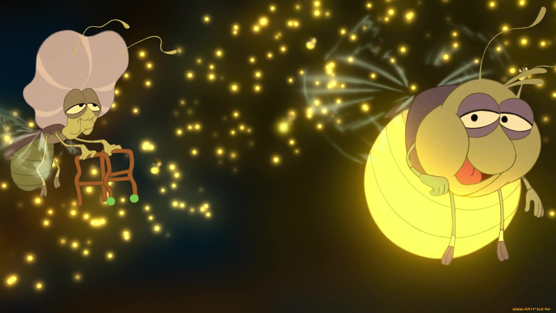 мультфильмы, the, princess, and, the, frog, светлячок, насекомое, бабушка