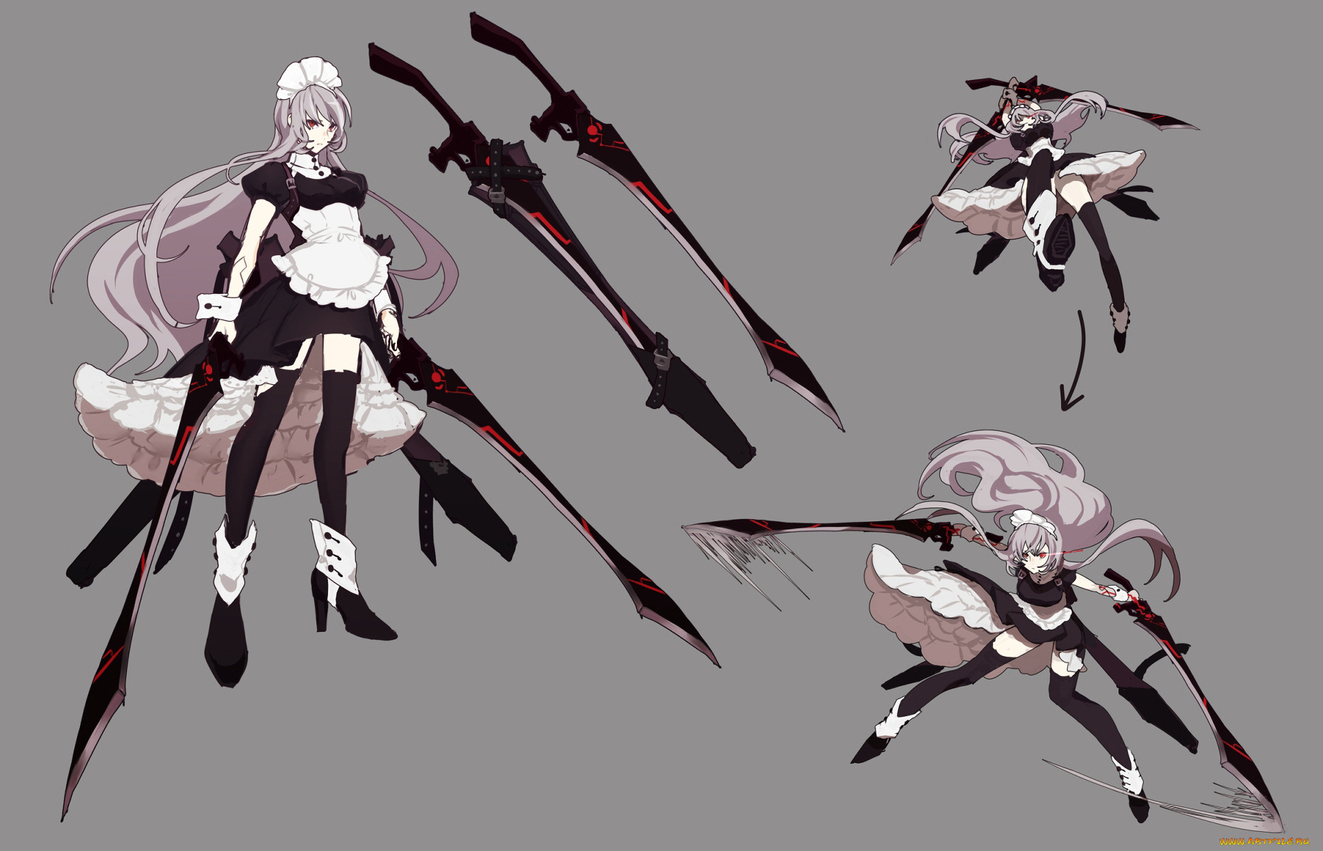 аниме, оружие, , техника, , технологии, девушка