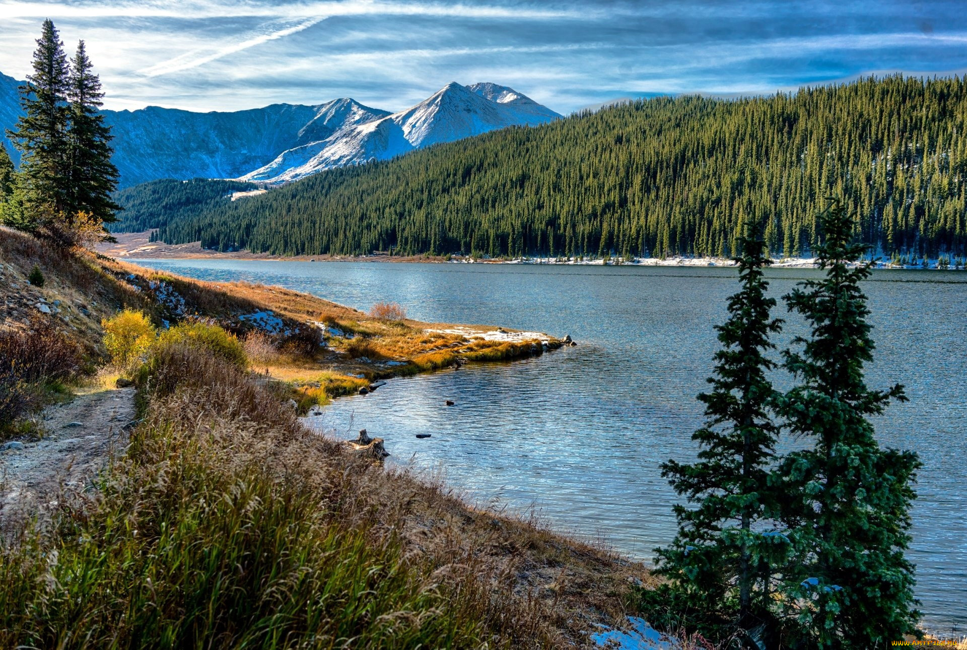 природа, реки, озера, лес, река, тропинка, горы