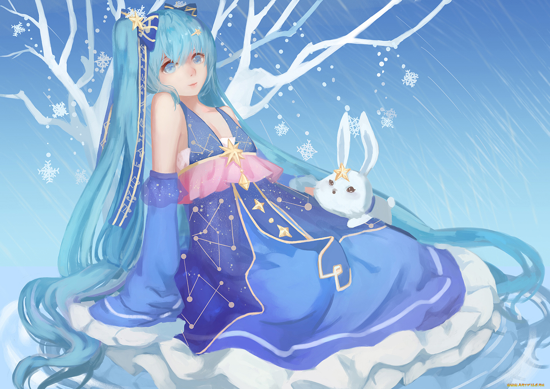 аниме, vocaloid, девушка