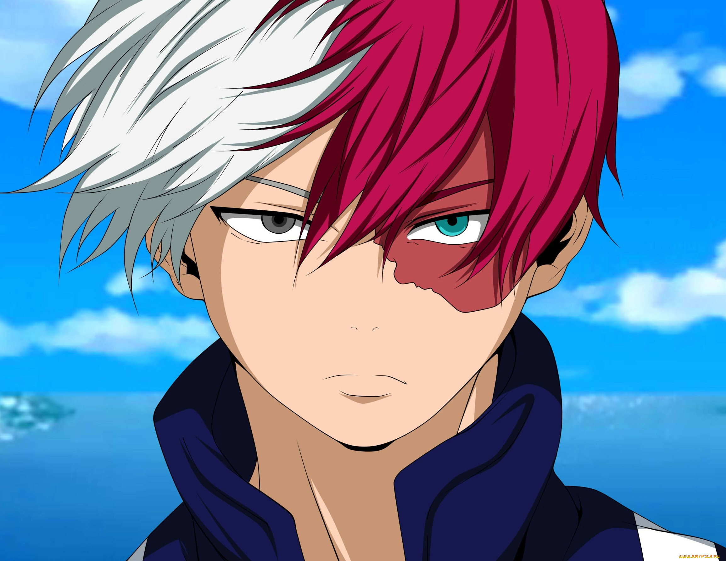 аниме, boku, no, hero, academia, тодороки, шото