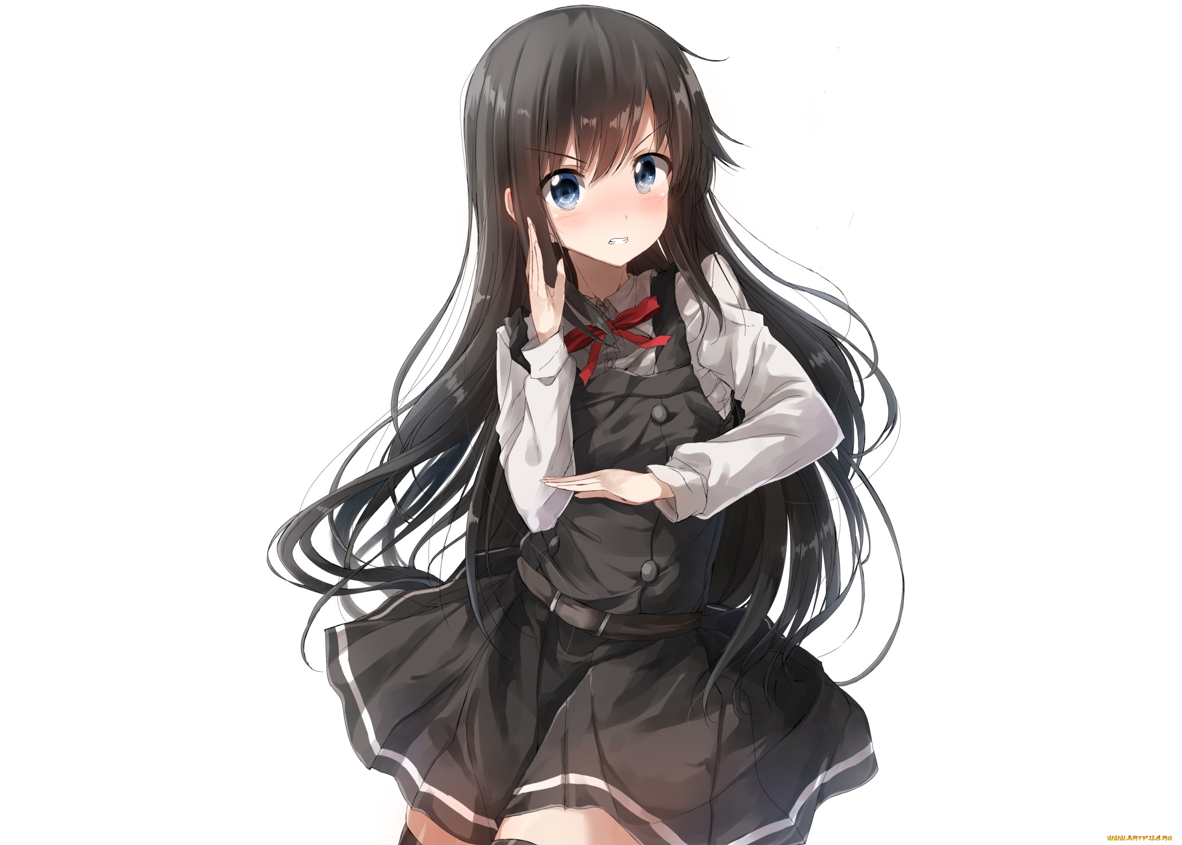 аниме, kantai, collection, взгляд, фон, девушка