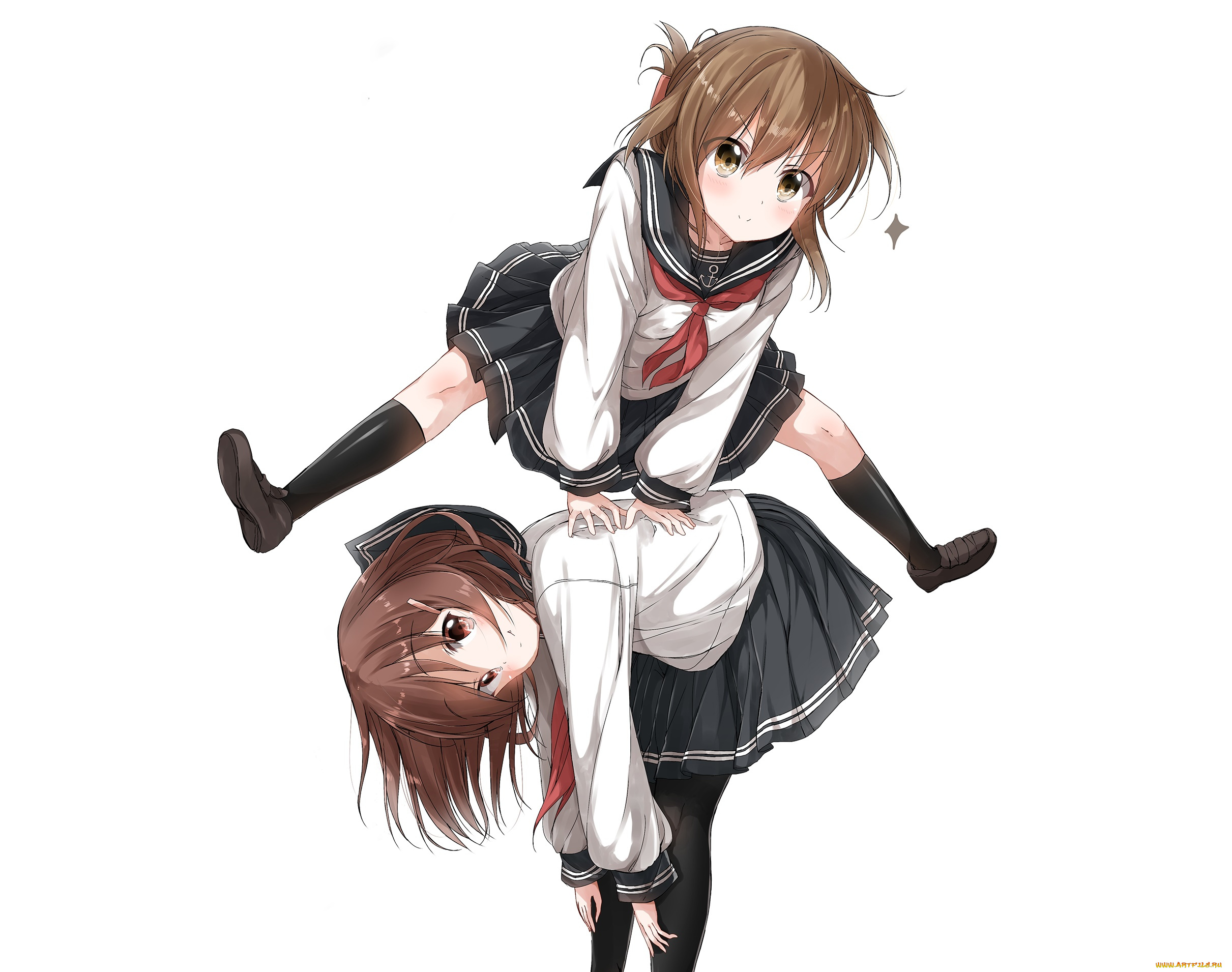 аниме, kantai, collection, девушка, фон, взгляд