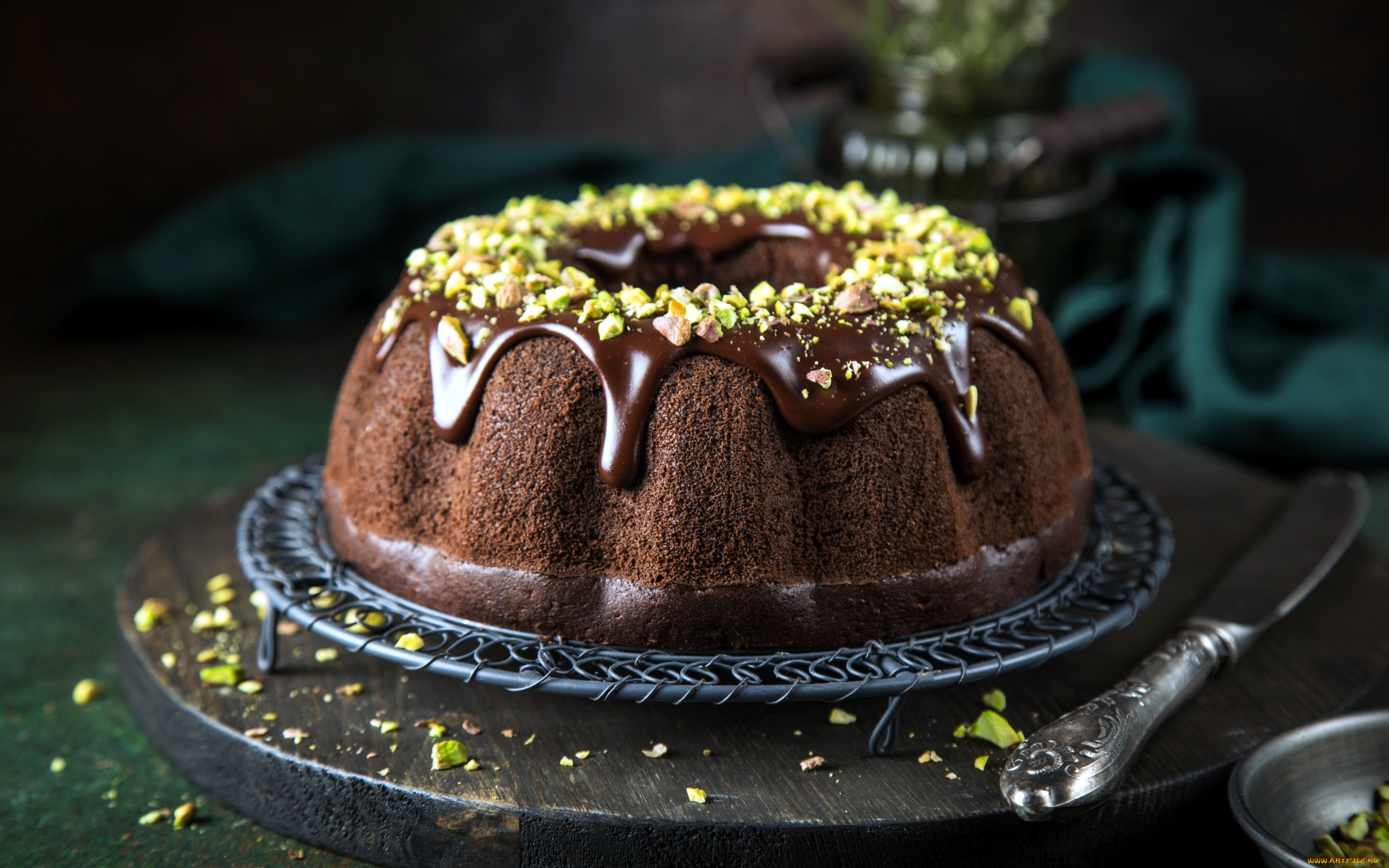 еда, торты, орехи, шоколадный, глазурь