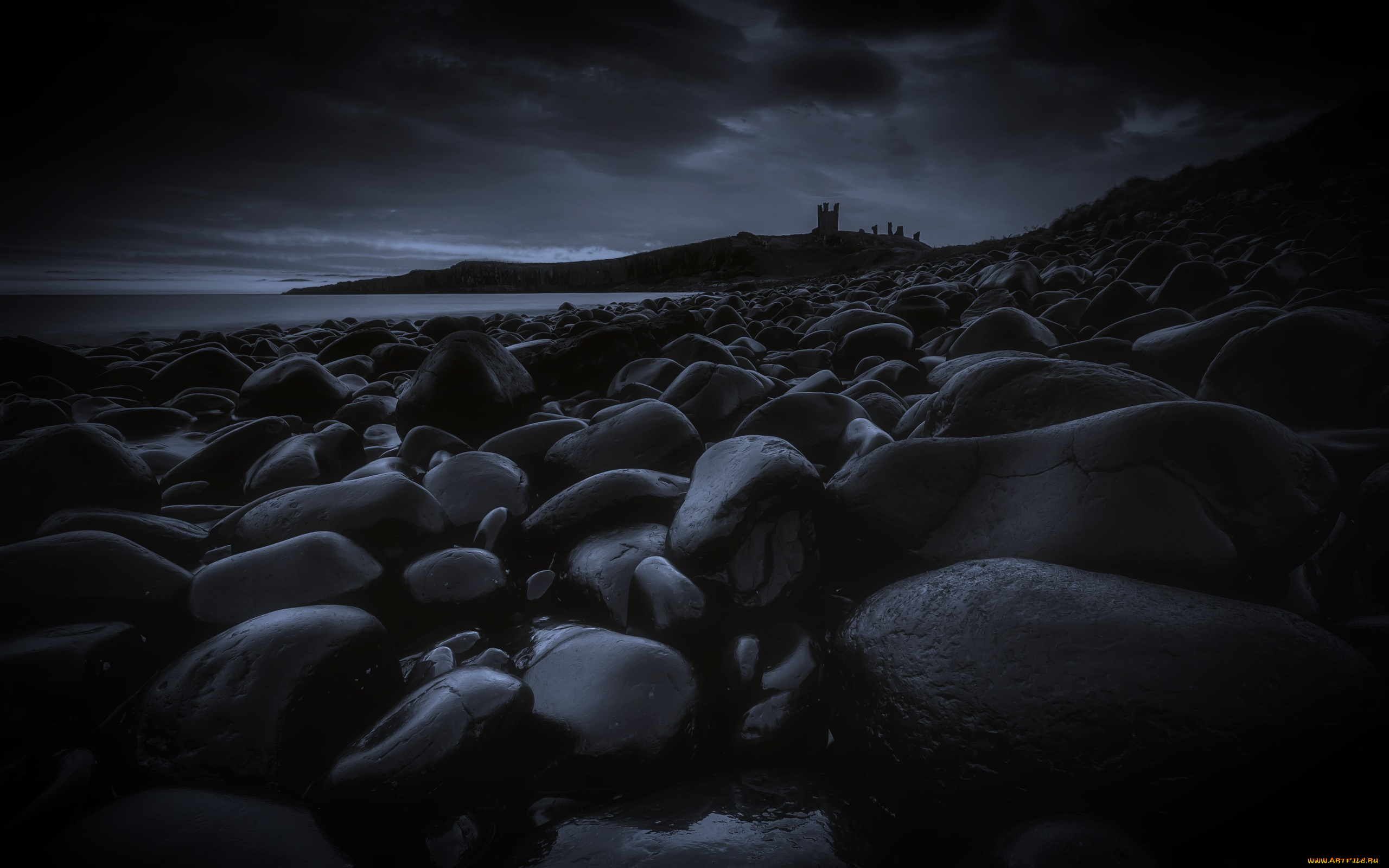 природа, побережье, камни, море