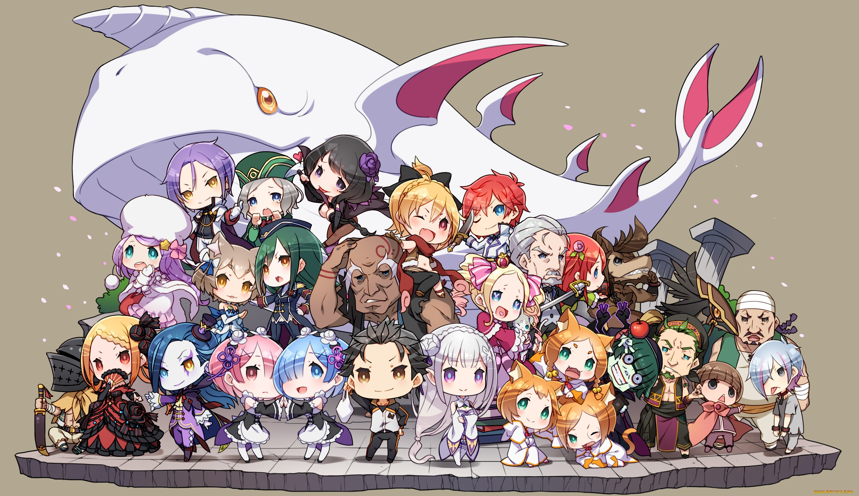 аниме, re, , zero, kara, hajimeru, isekai, seikatsu, малыши