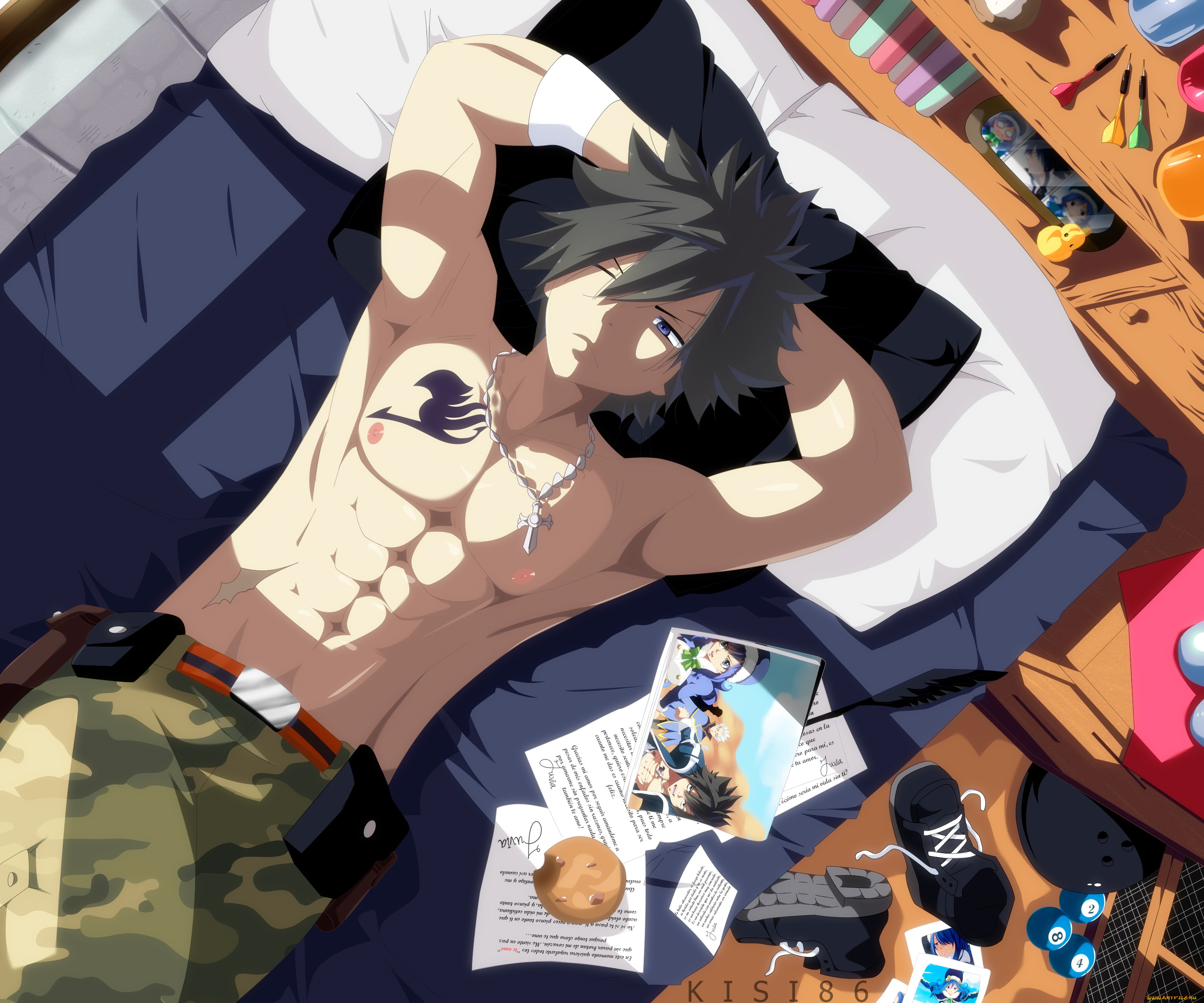 аниме, fairy, tail, грей