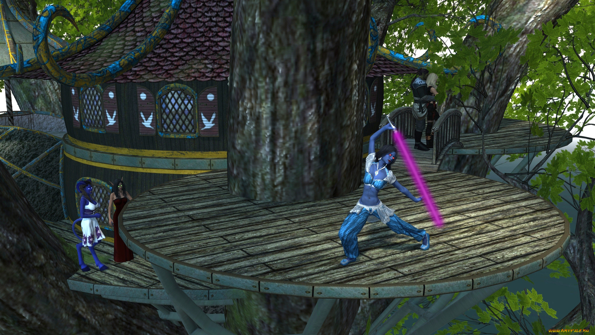 3д, графика, эльфы, , elves, фон, взгляд, девушки