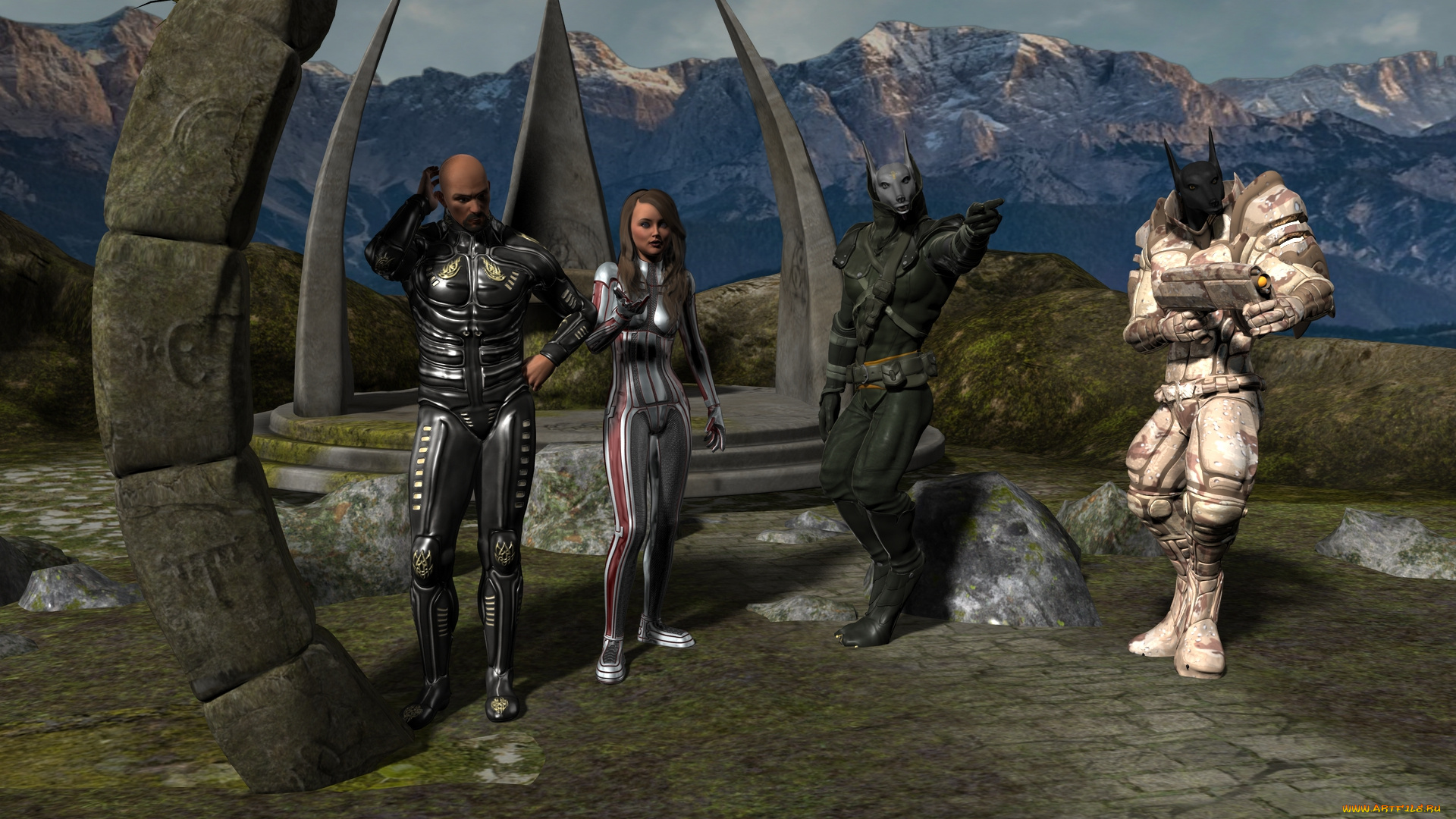 3д, графика, фантазия, , fantasy, фон, взгляд, девушка