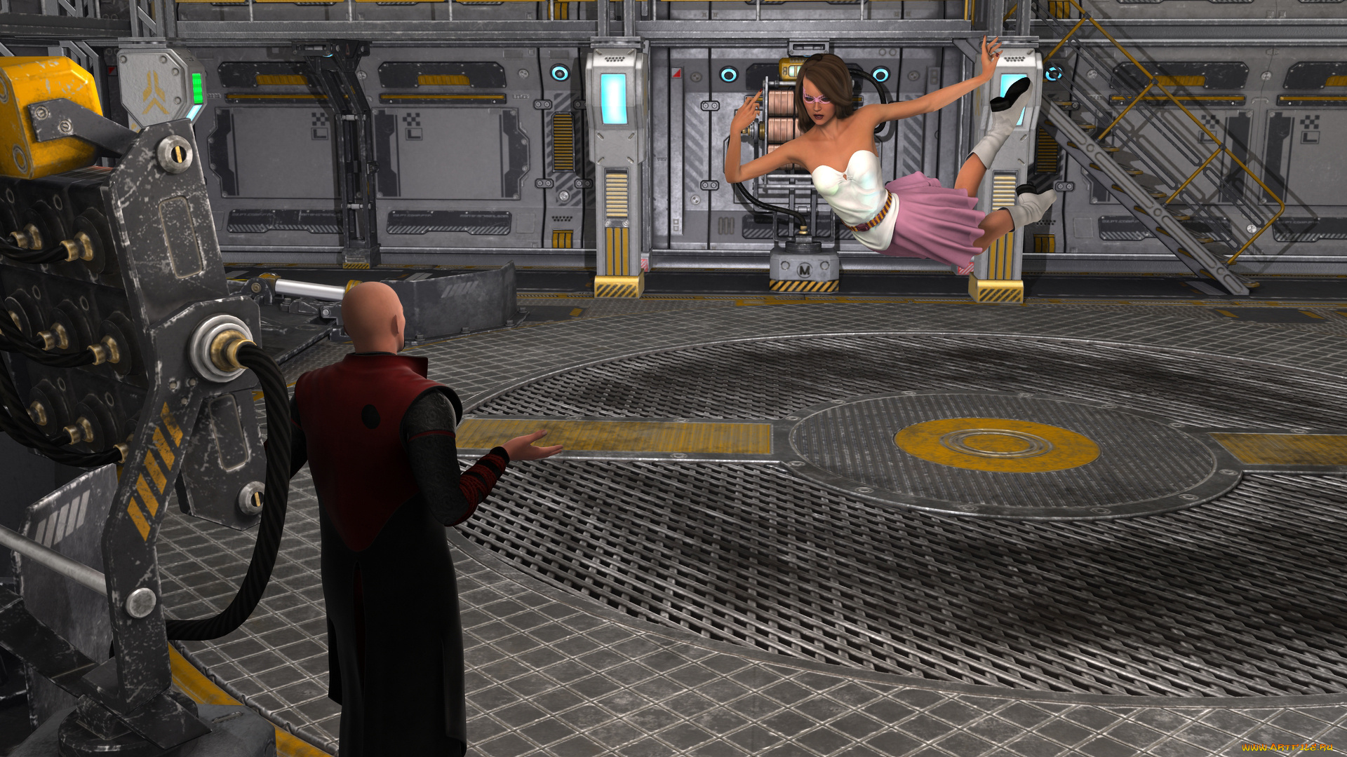 3д, графика, фантазия, , fantasy, фон, взгляд, девушка