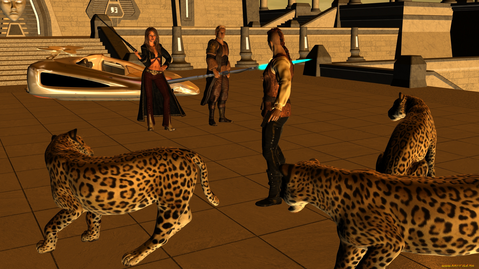 3д, графика, люди, и, животные, , people, and, animals, фон, взгляд, девушка