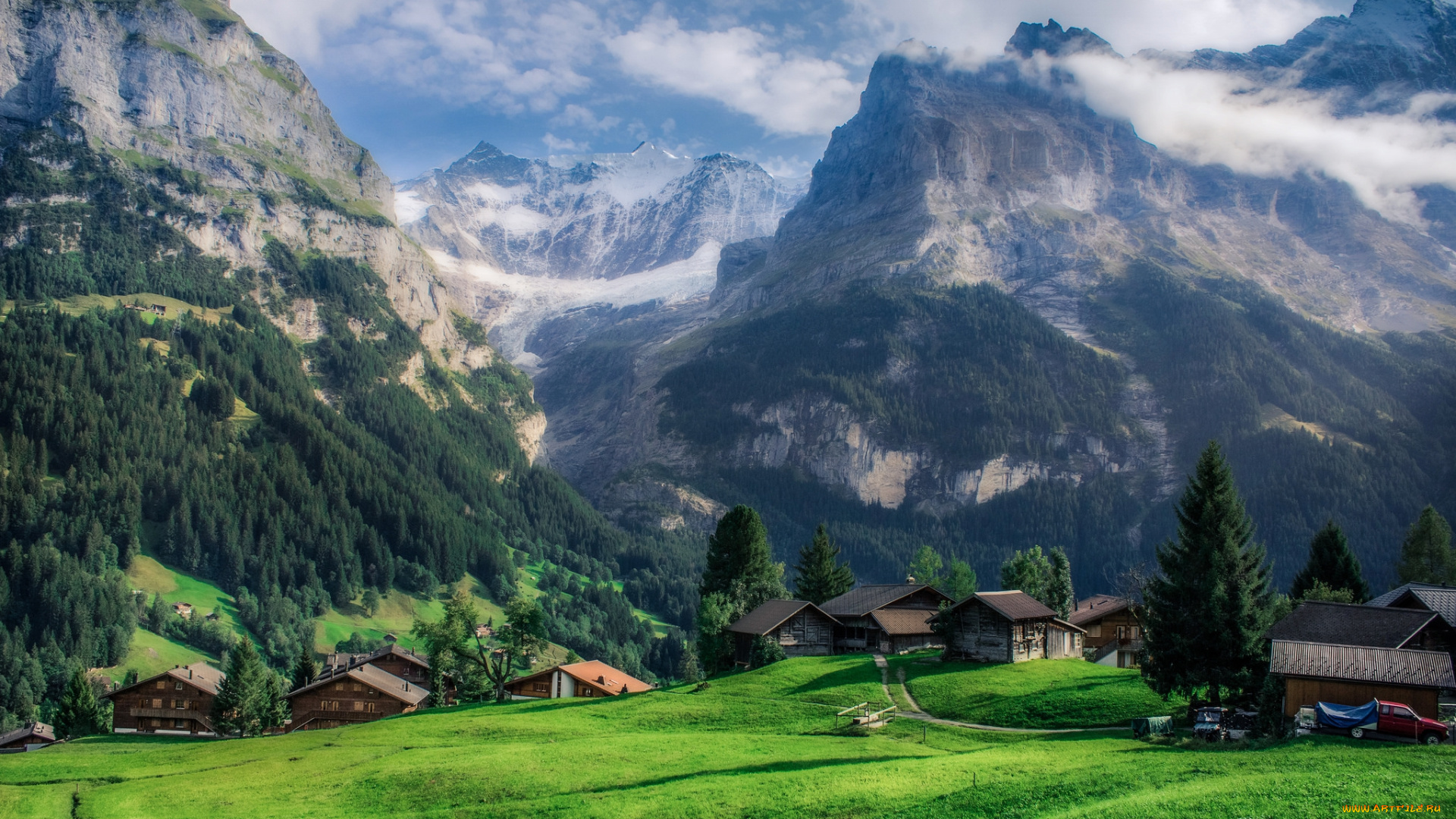 города, -, пейзажи, простор