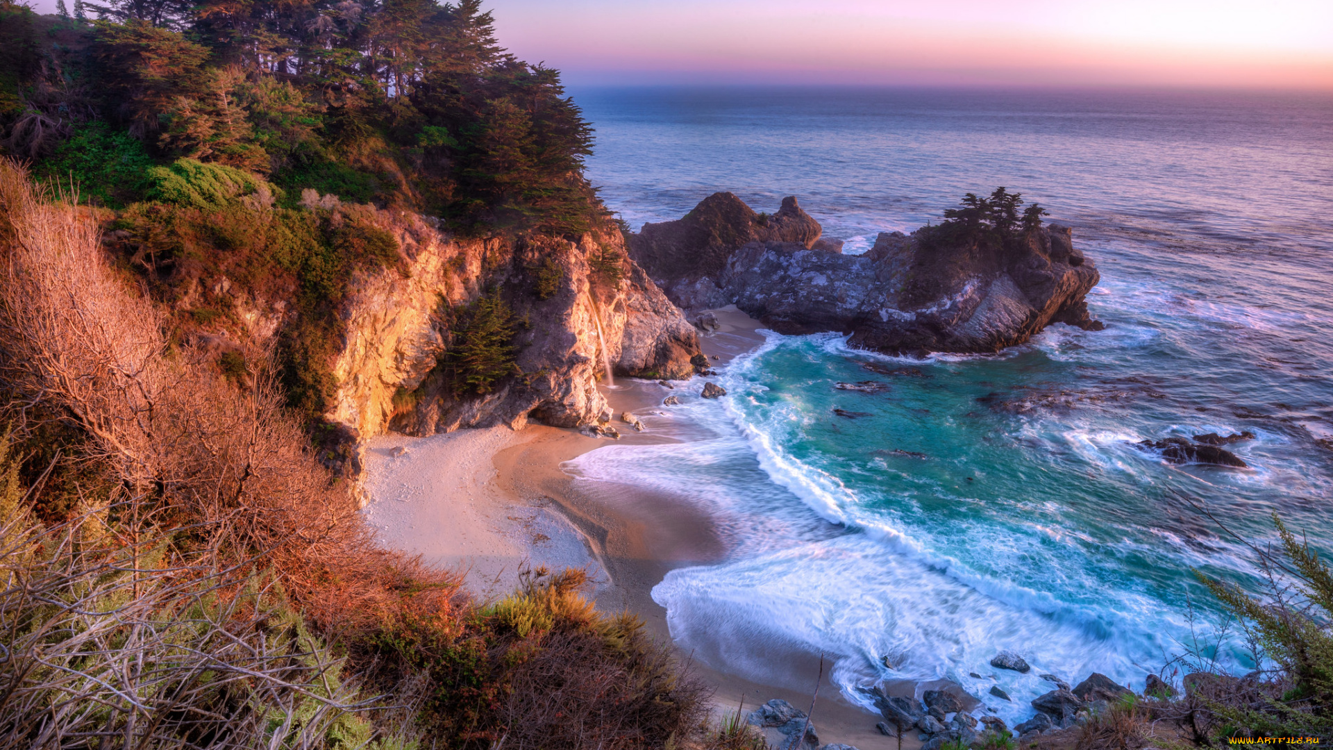 природа, побережье, простор