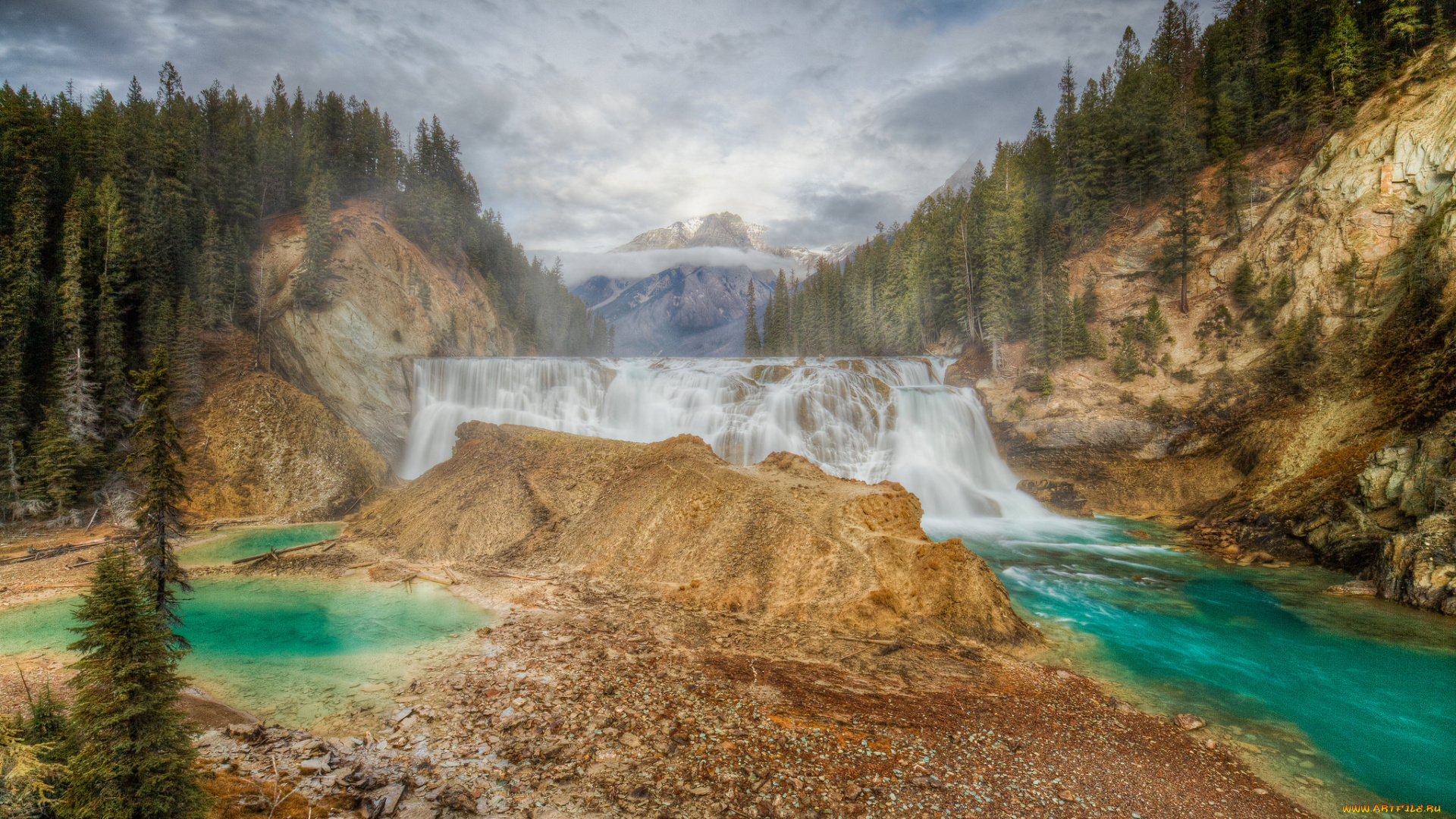 природа, водопады, простор