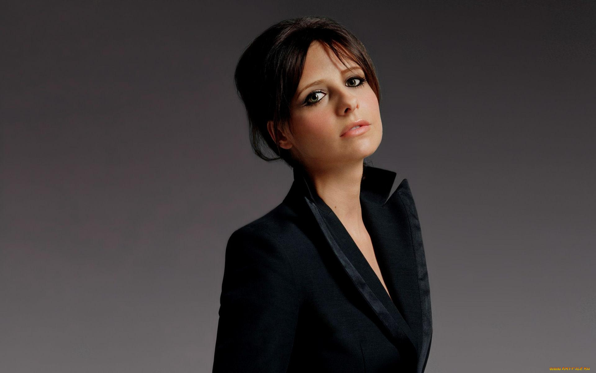 девушки, sarah, michelle, gellar, жакет, шатенка, актриса