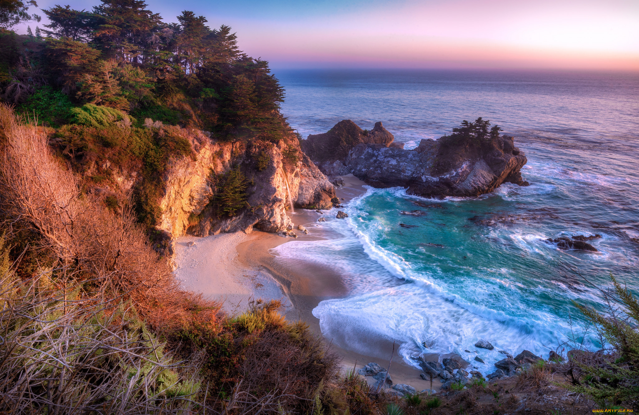 природа, побережье, простор