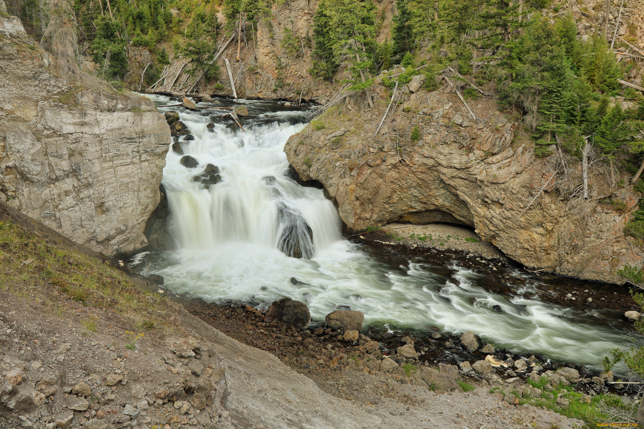 природа, водопады, простор