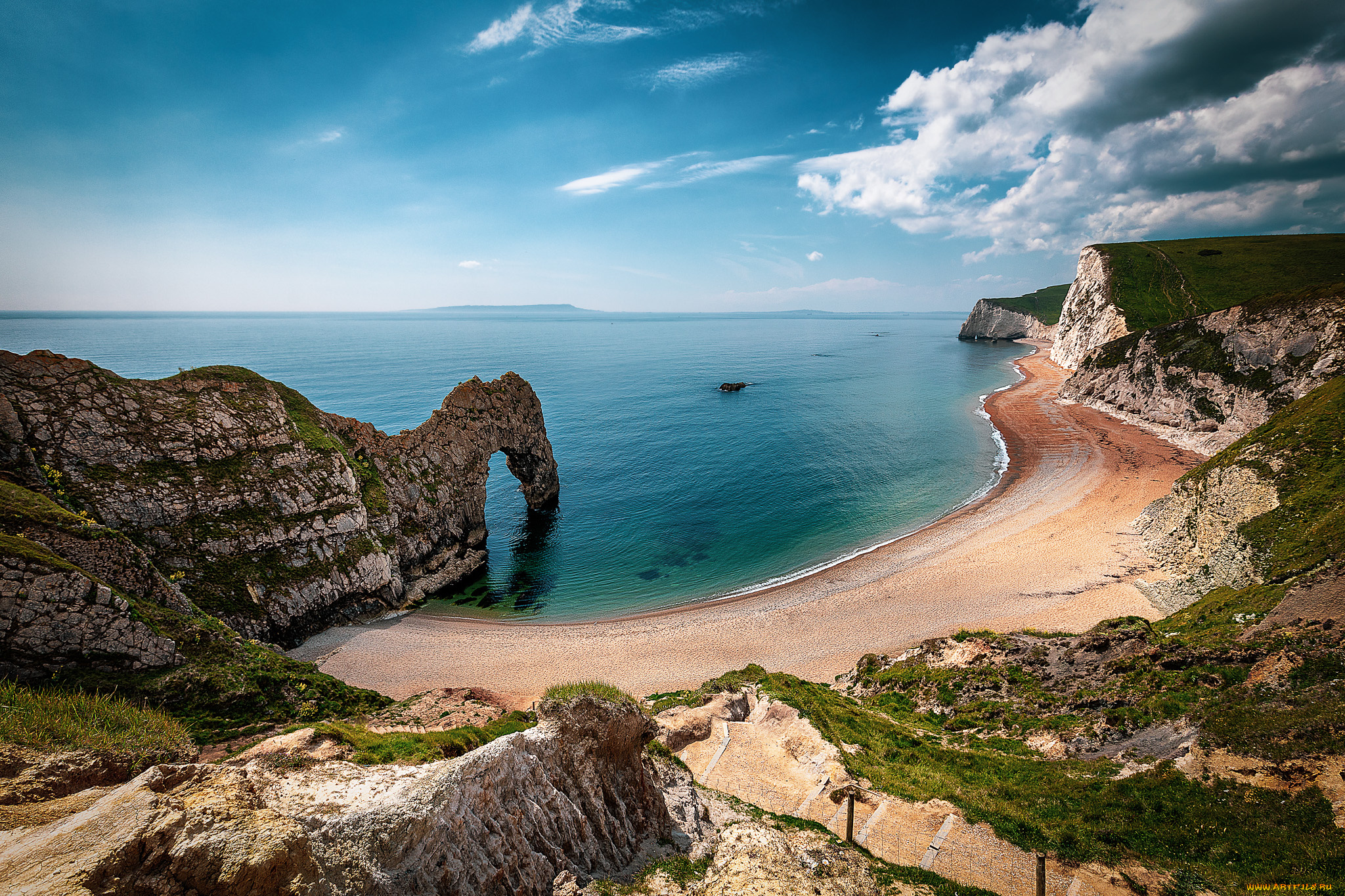 природа, побережье, простор