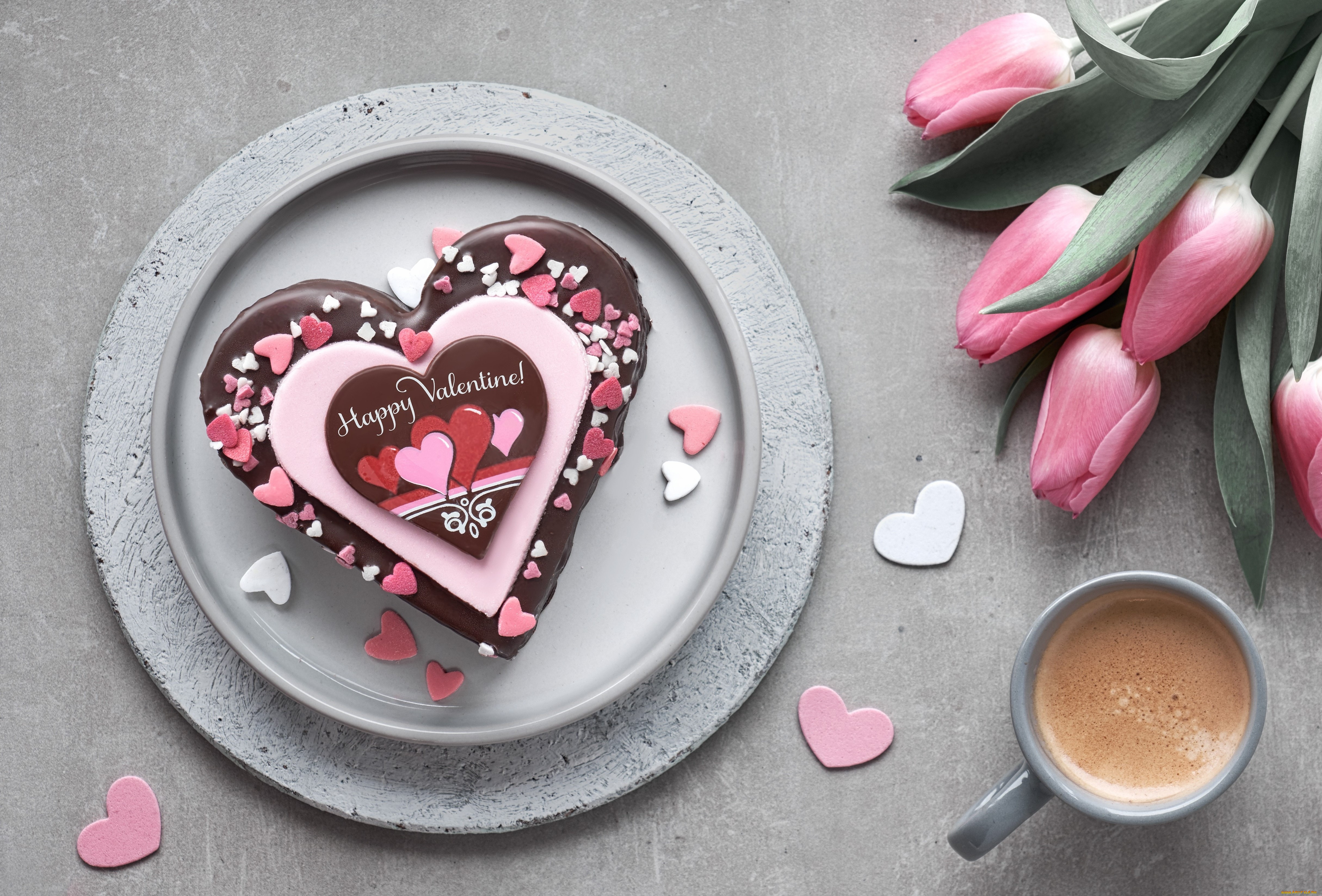 праздничные, день, святого, валентина, , сердечки, , любовь, фон, цветы