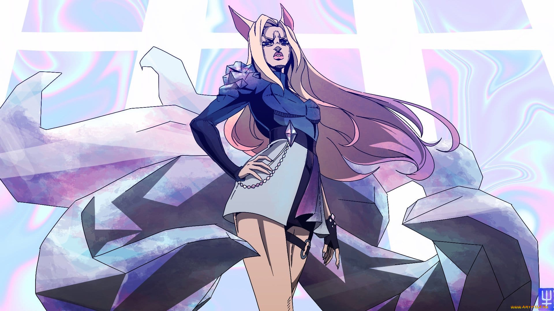 видео, игры, league, of, legends, ahri, хвосты