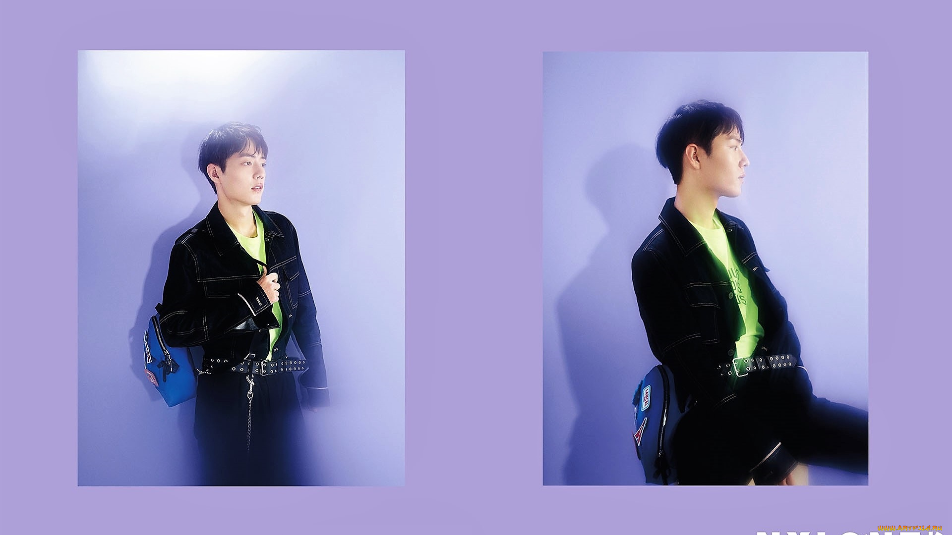 мужчины, xiao, zhan, актер, пиджак, сумка, ремень