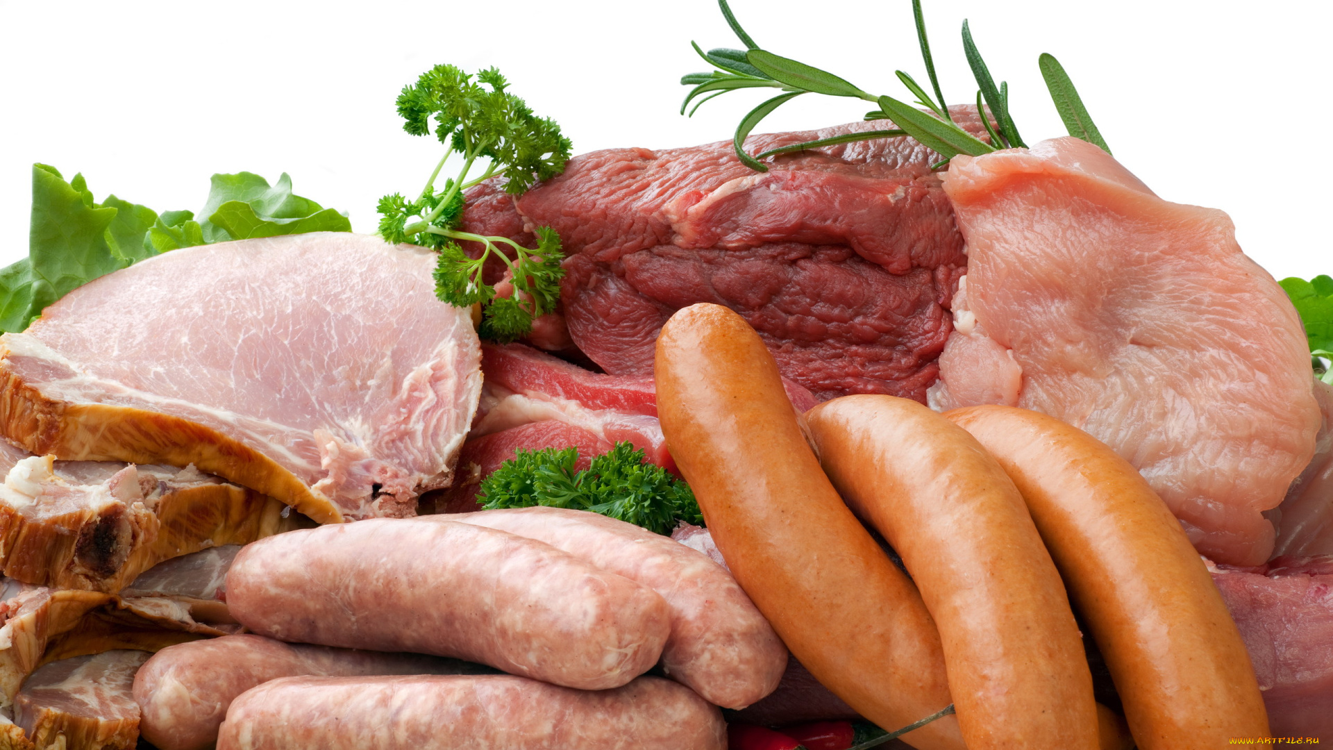 еда, мясные, блюда, говядина, свинина, колбаски