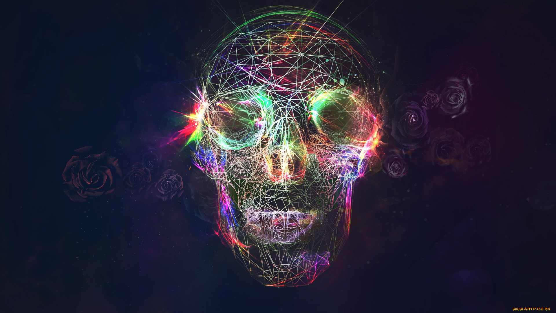 разное, компьютерный, дизайн, череп