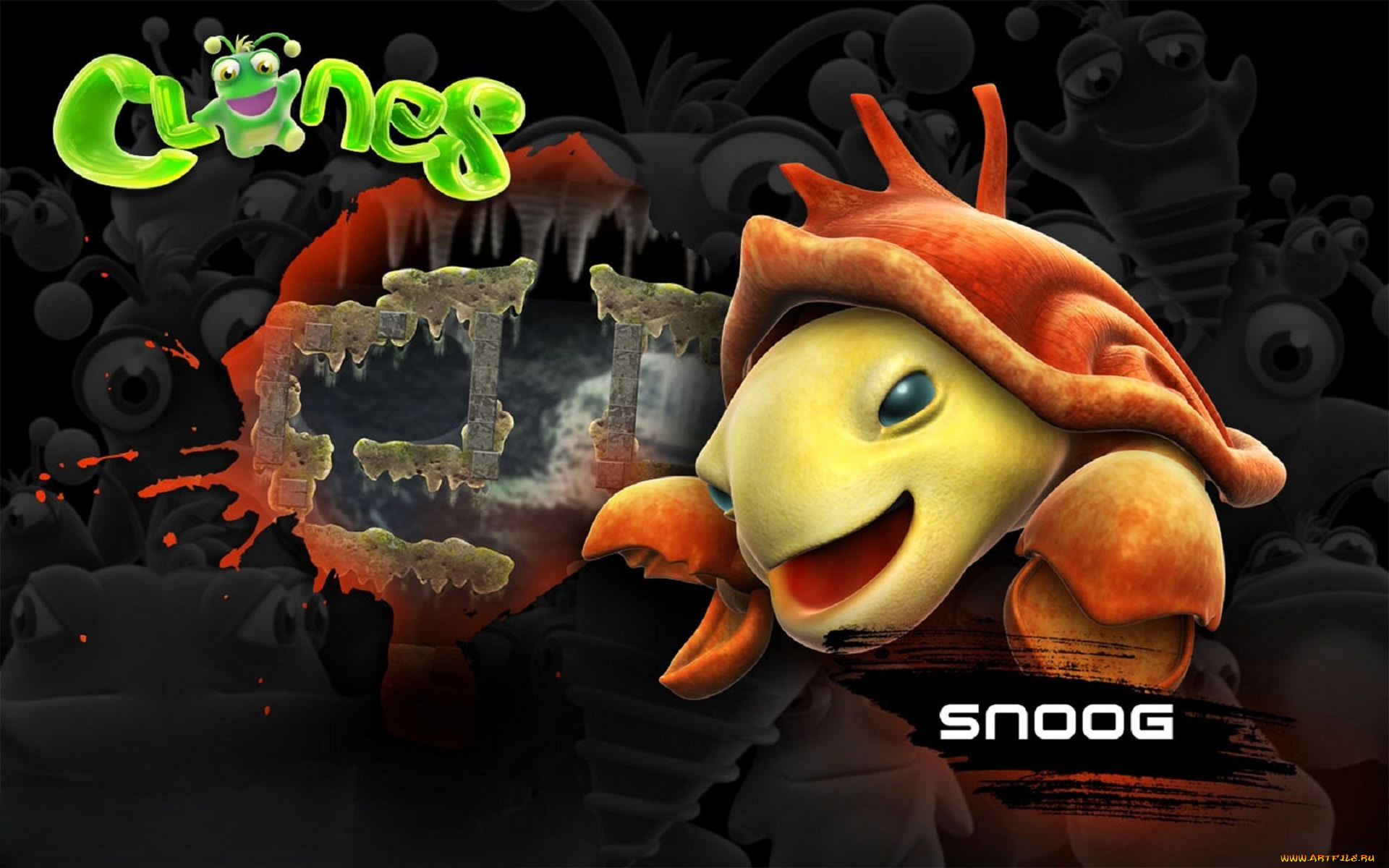 видео, игры, clones, существо, краб