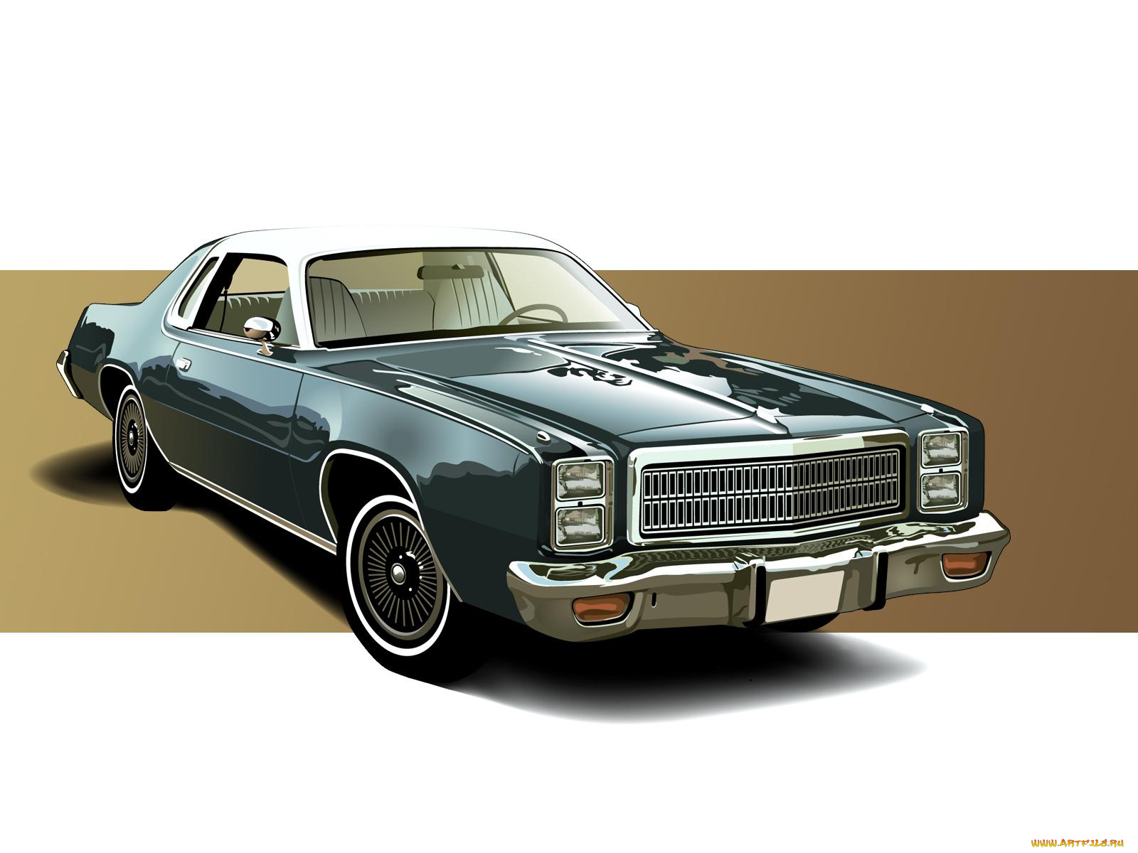 1977, plymouth, fury, рисованные, авто, мото